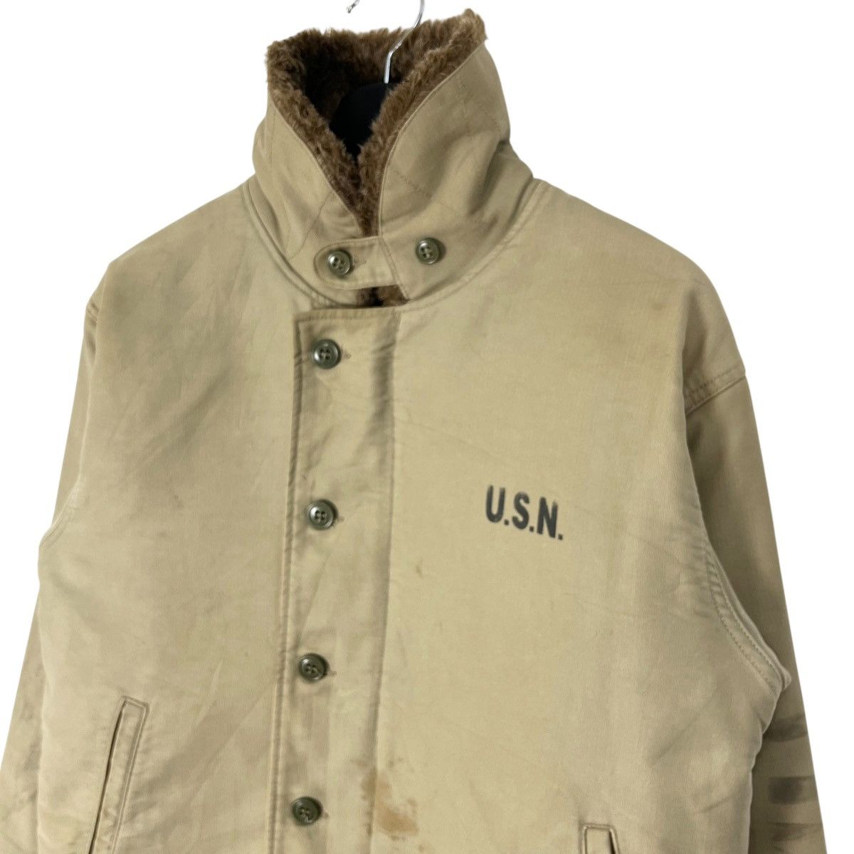 Vintage Vintage 70s Korean Wars Reproduction USN Deck Jacket Size US S / EU 44-46 / 1 - 2 Thumbnail