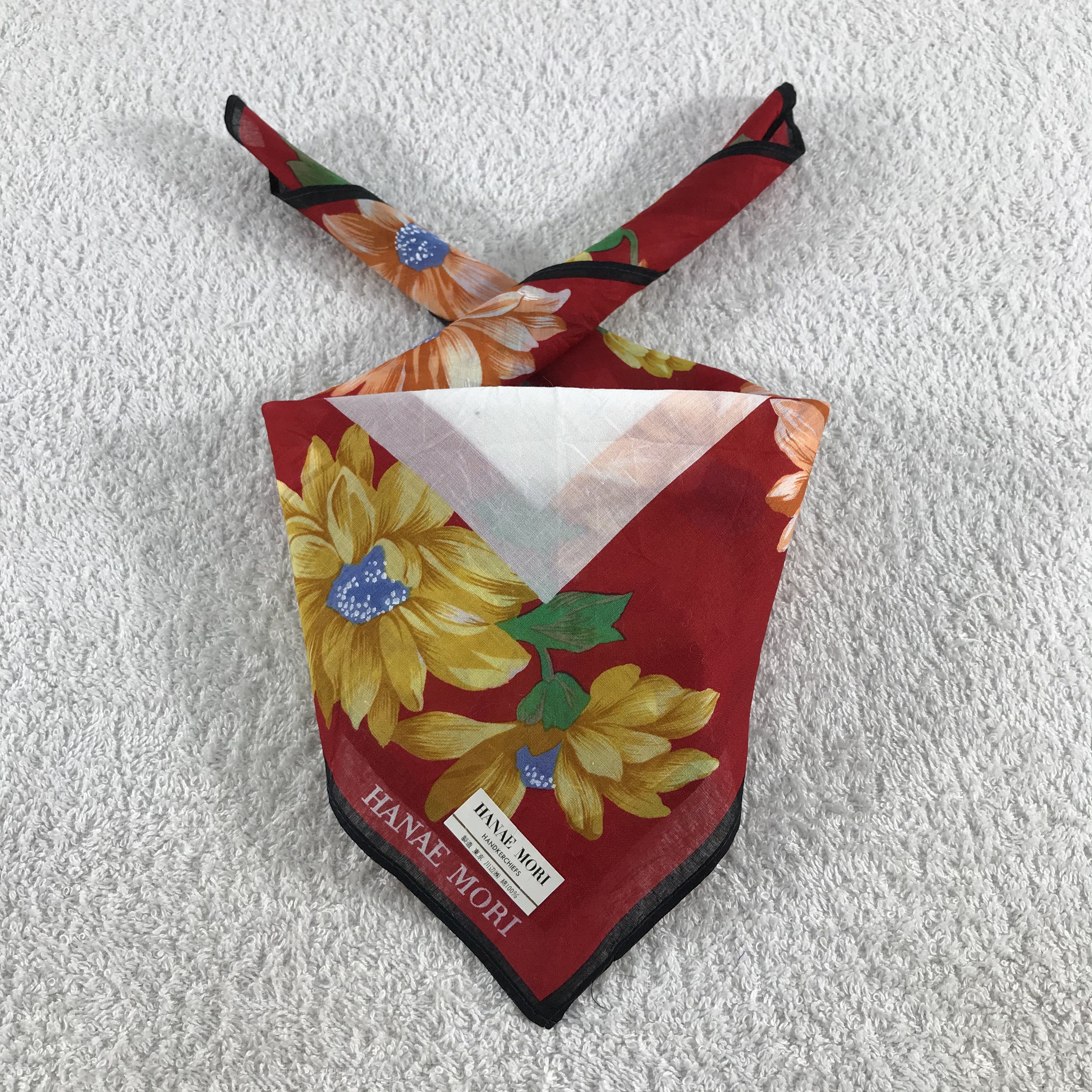 Hanae Mori × Vintage Hanae Mori Bandana / Handkerchief / Neckerchief - S106 Size ONE SIZE - 3 Thumbnail