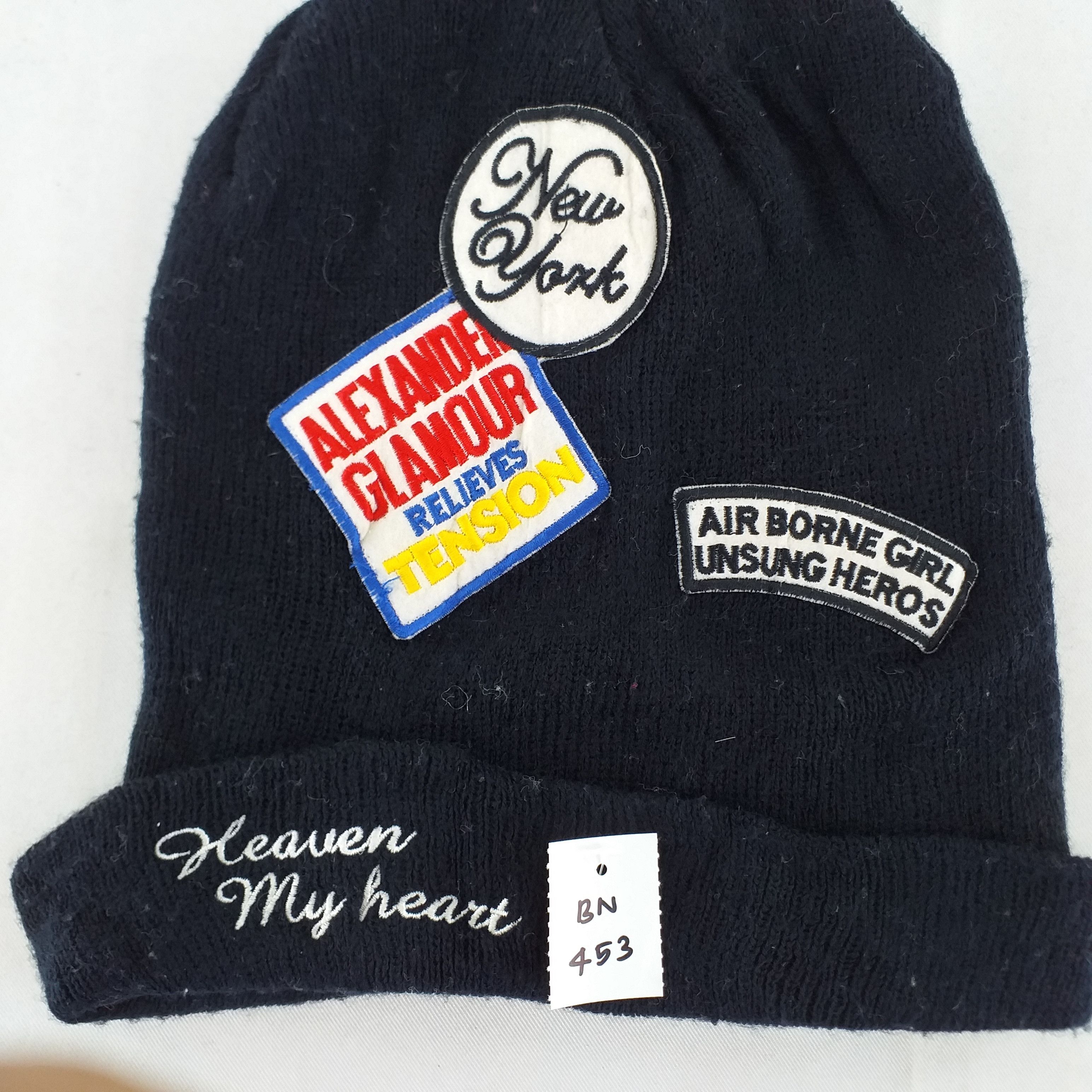 Japanese Brand Vintage Heavens My Heart Embroidery Beanie Hat -BN453 Size ONE SIZE - 6 Thumbnail