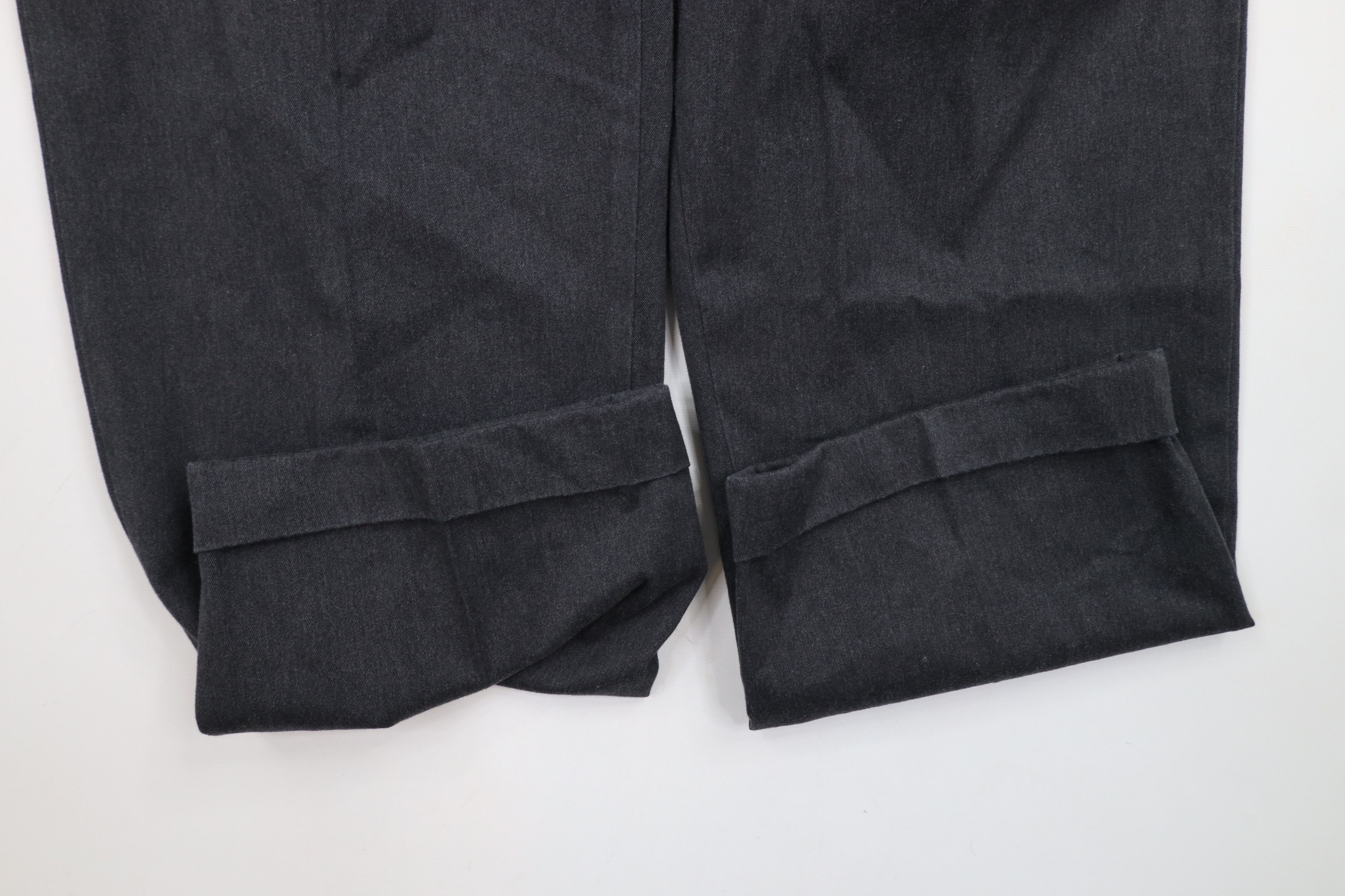 Lands' End × Vintage Vintage 90s Lands End Cotton Pleated Cuffed Wide Leg Pants Size US 38 / EU 54 - 5 Thumbnail