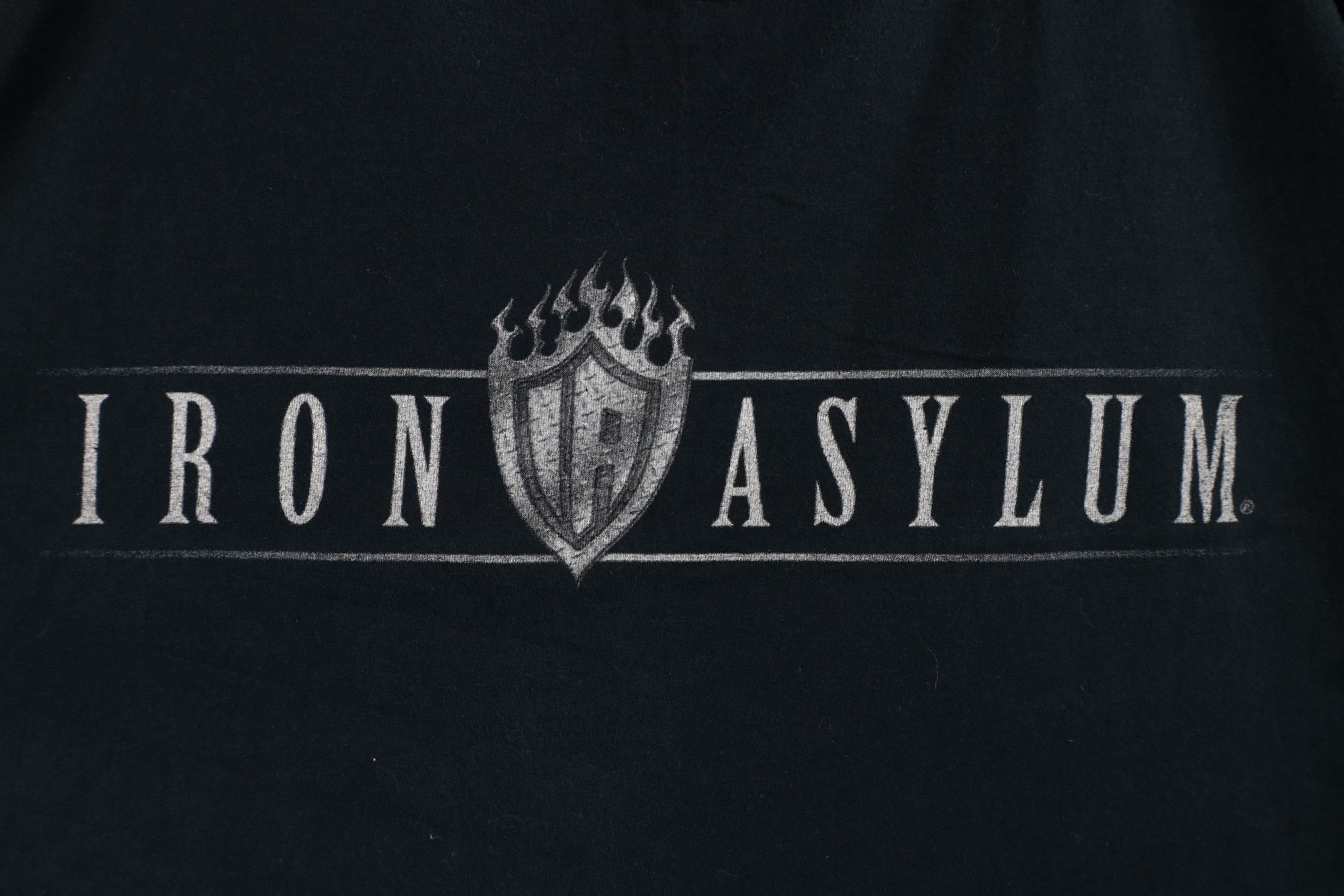Vintage Vintage Streetwear Iron Asylum Gym Weightlifting T-Shirt Size US XXL / EU 58 / 5 - 4 Thumbnail