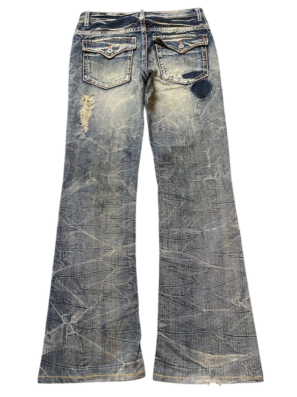 Tornado Mart Vintage Japanese Brand Mud Faded Claw Wash Distressed Flared Size US 30 / EU 46 - 2 Thumbnail