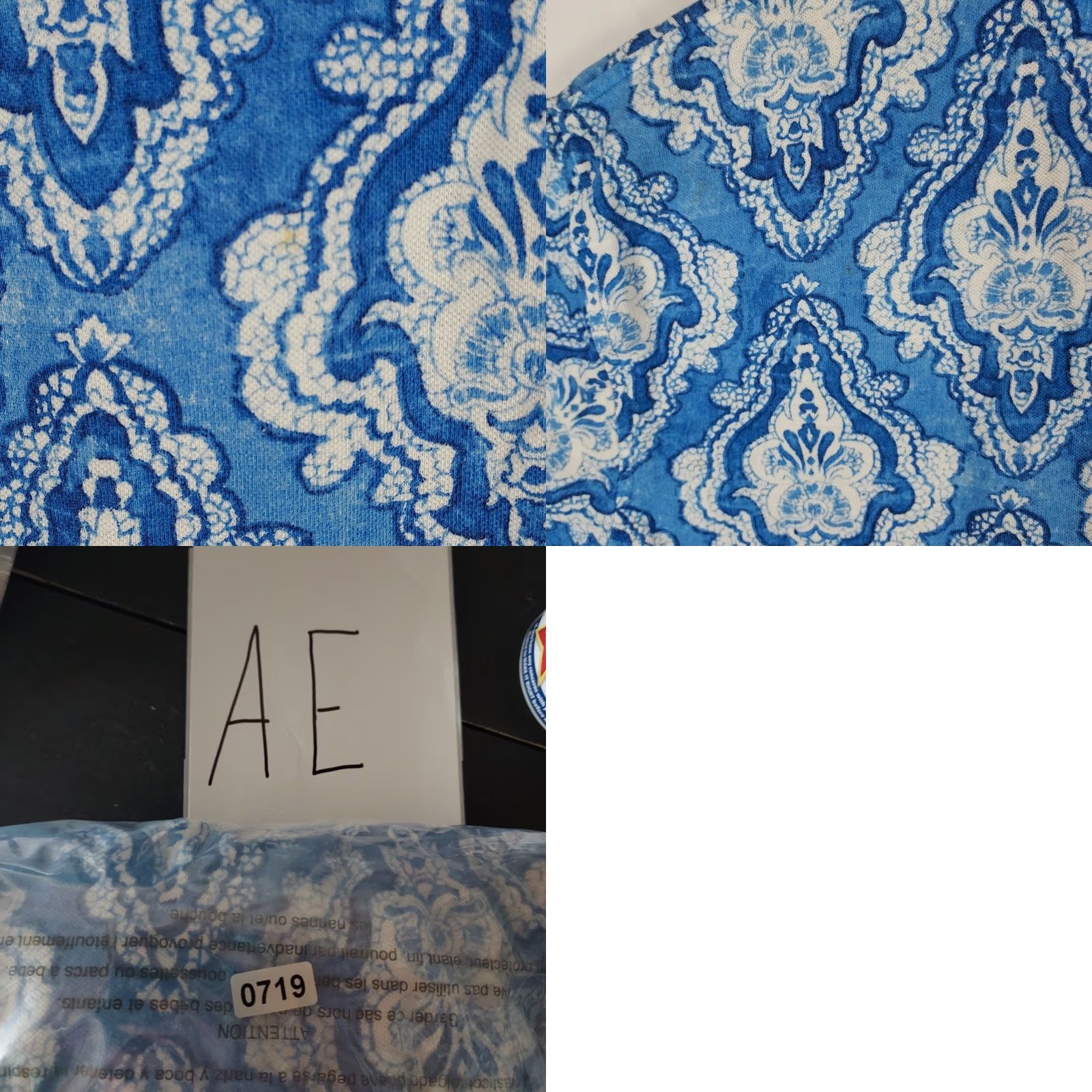 Tommy Hilfiger Tommy Hilfiger Polo Men’s M Blue White Damask Pattern Short Sleeve Shinfect? Size US M / EU 48-50 / 2 - 9 Thumbnail