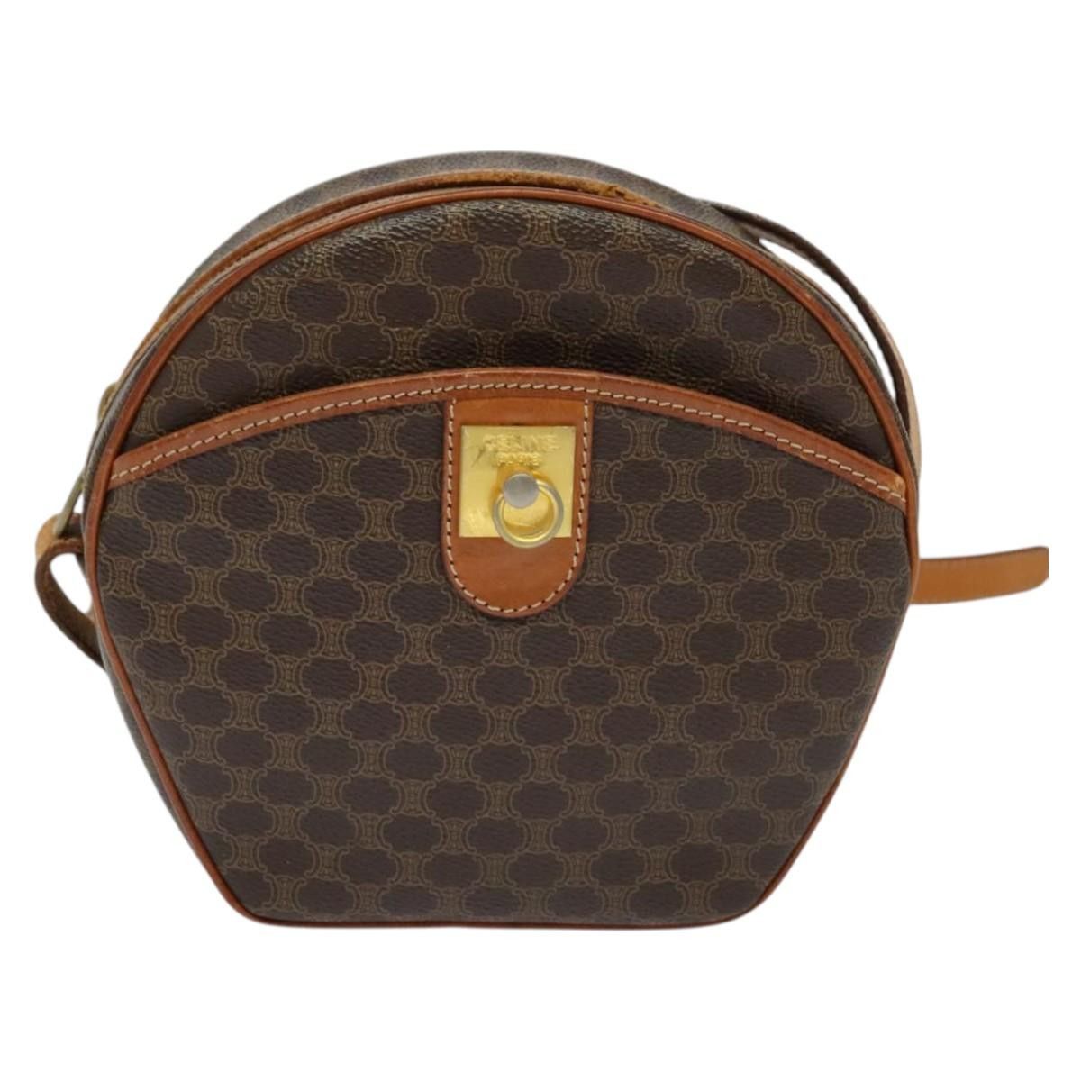 Celine CELINE Macadam Canvas Shoulder Bag Pvc Leather Brown Gold Size ONE SIZE - 2 Thumbnail