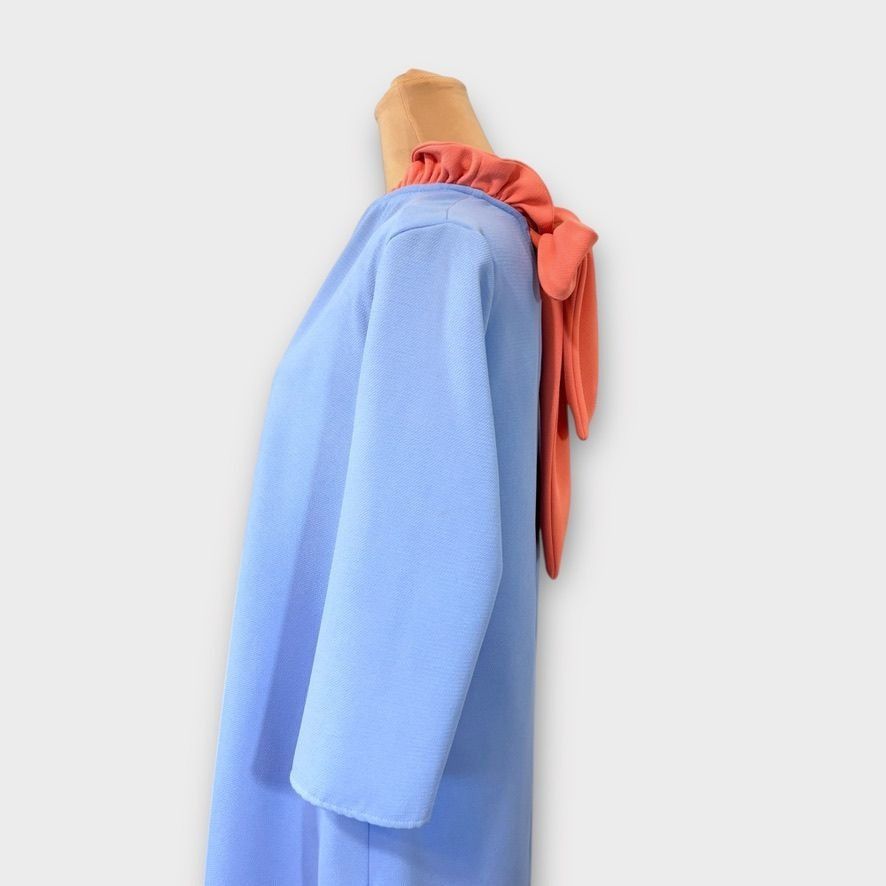 Other Tuckernuck Dress M Blue Pink Ruffle Collar Swing Bow Size M / US 6-8 / IT 42-44 - 8 Thumbnail