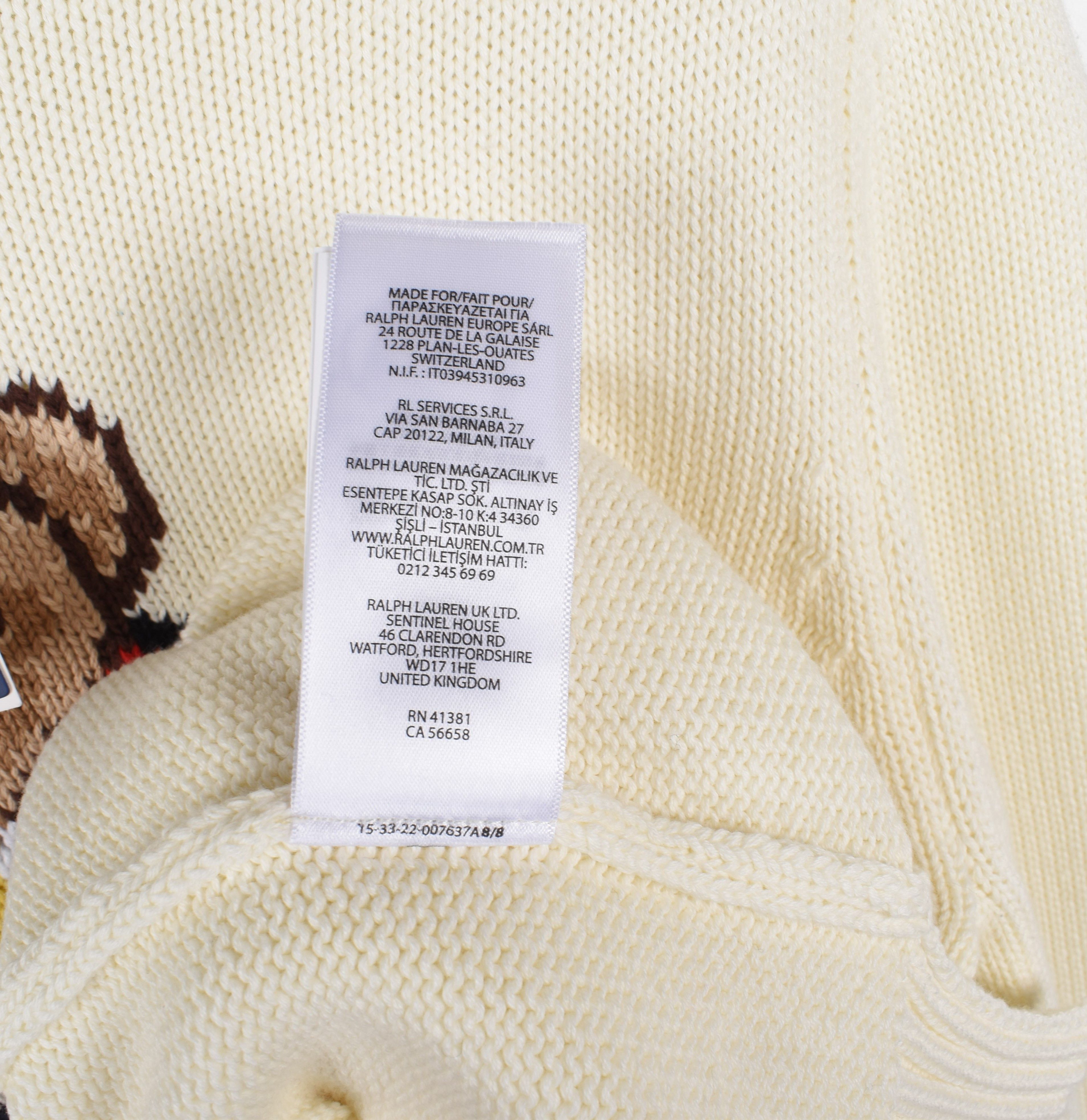 Polo Ralph Lauren New Polo Ralph Lauren Bear Women Cotton Sweater Sz M H5780-2 Size M / US 6-8 / IT 42-44 - 10 Thumbnail
