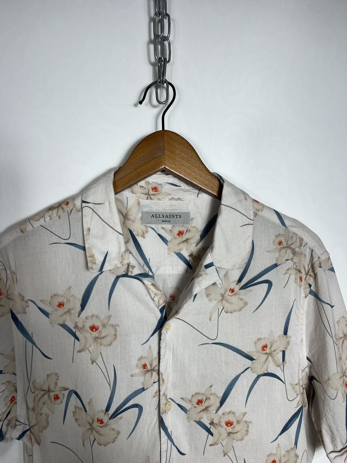 Allsaints Vintage Allsaints Aaru SS Flower Print 100% Viscose Hawaii Size US S / EU 44-46 / 1 - 6 Thumbnail