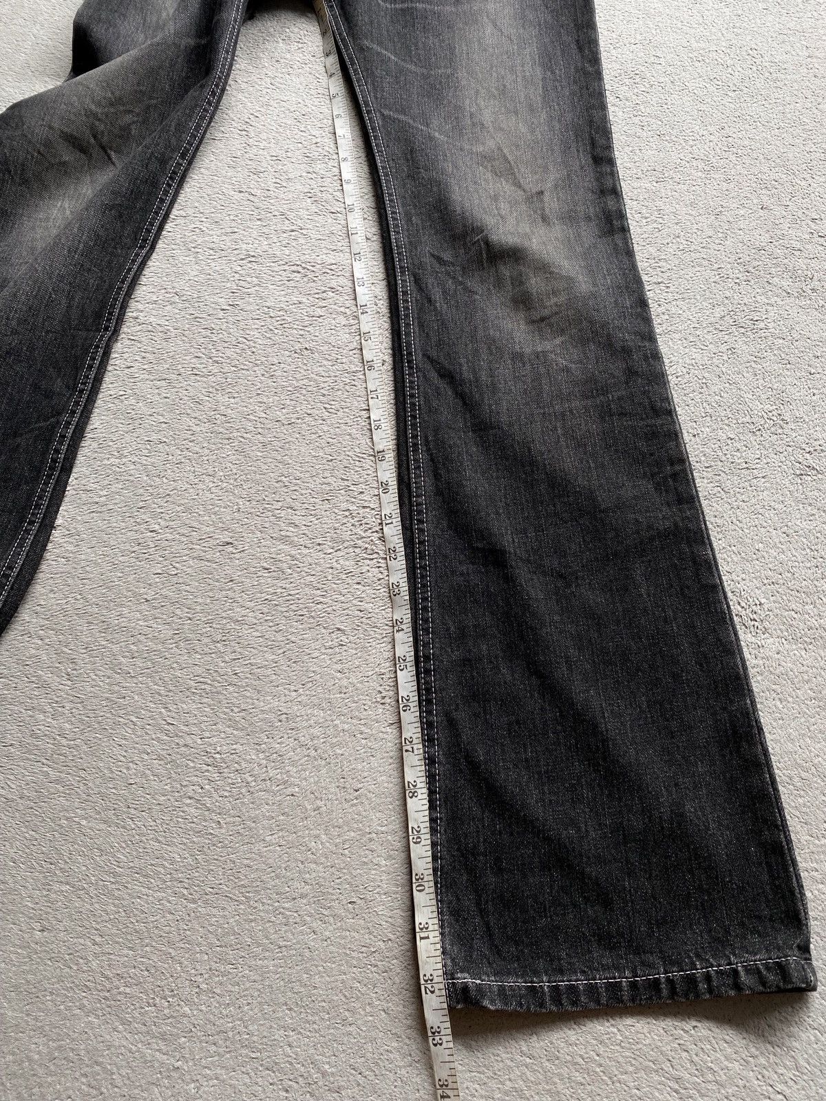 If Six Was Nine 💥Sick💥 Roen Wing Denim Flare Jeans Size US 31 - 18 Thumbnail