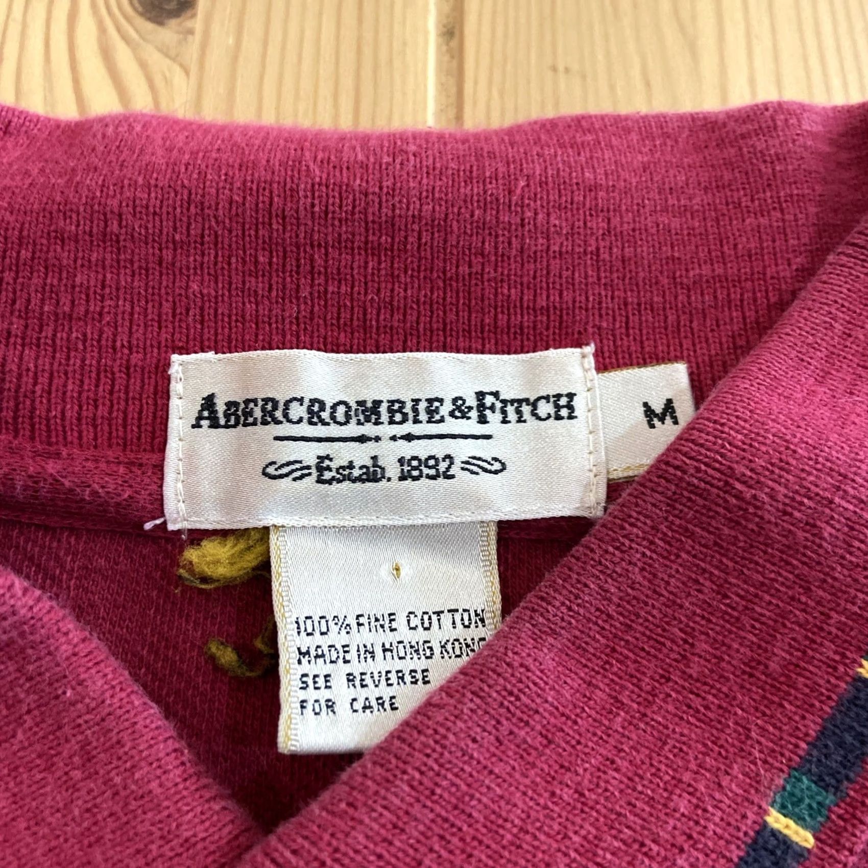 Abercrombie & Fitch Abercrombie & Fitch Shirt Button-Up Mens Herringbone Purple Longsleeve Slim Regular Size M Button-Up Pocketed Collared Size US M / EU 48-50 / 2 - 2 Thumbnail