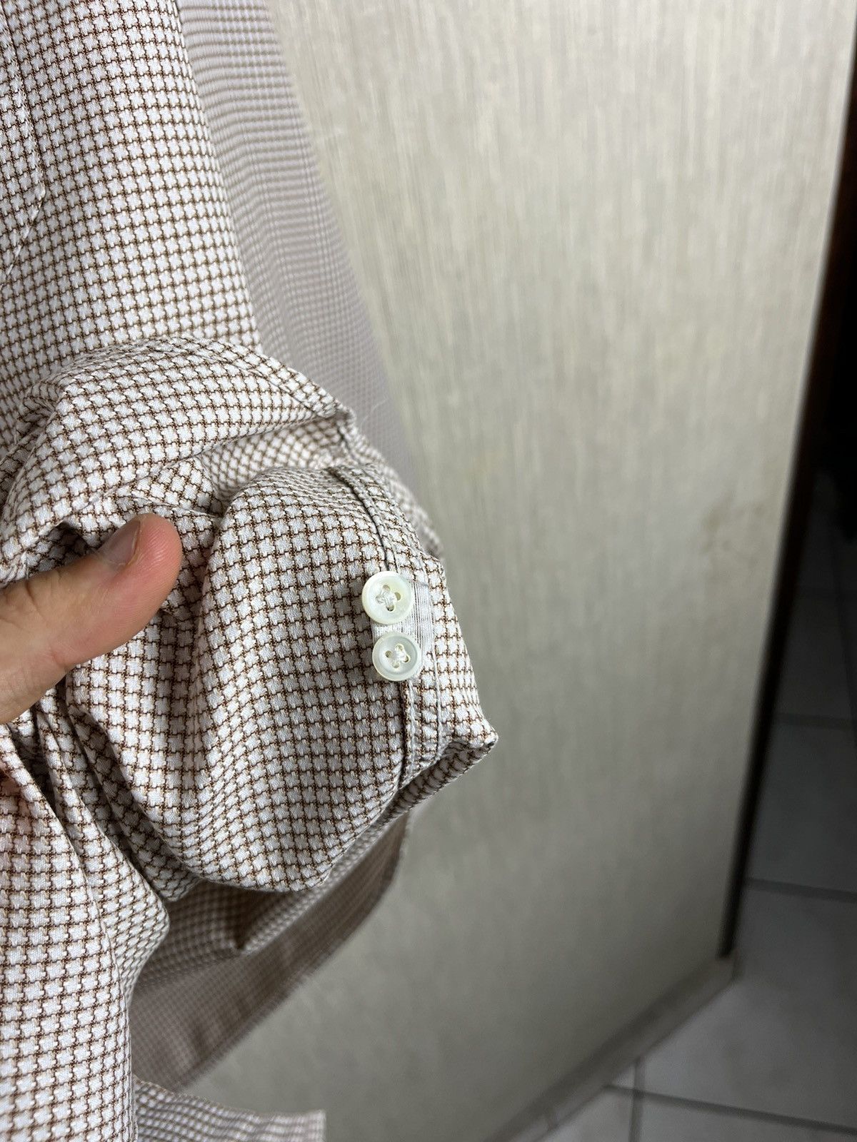 Balmain Balmain patterned shirt with pocket logo B casual classic Size US M / EU 48-50 / 2 - 18 Thumbnail