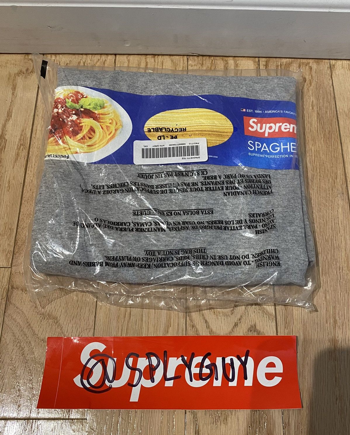 Supreme Spaghetti Tee 2 XL