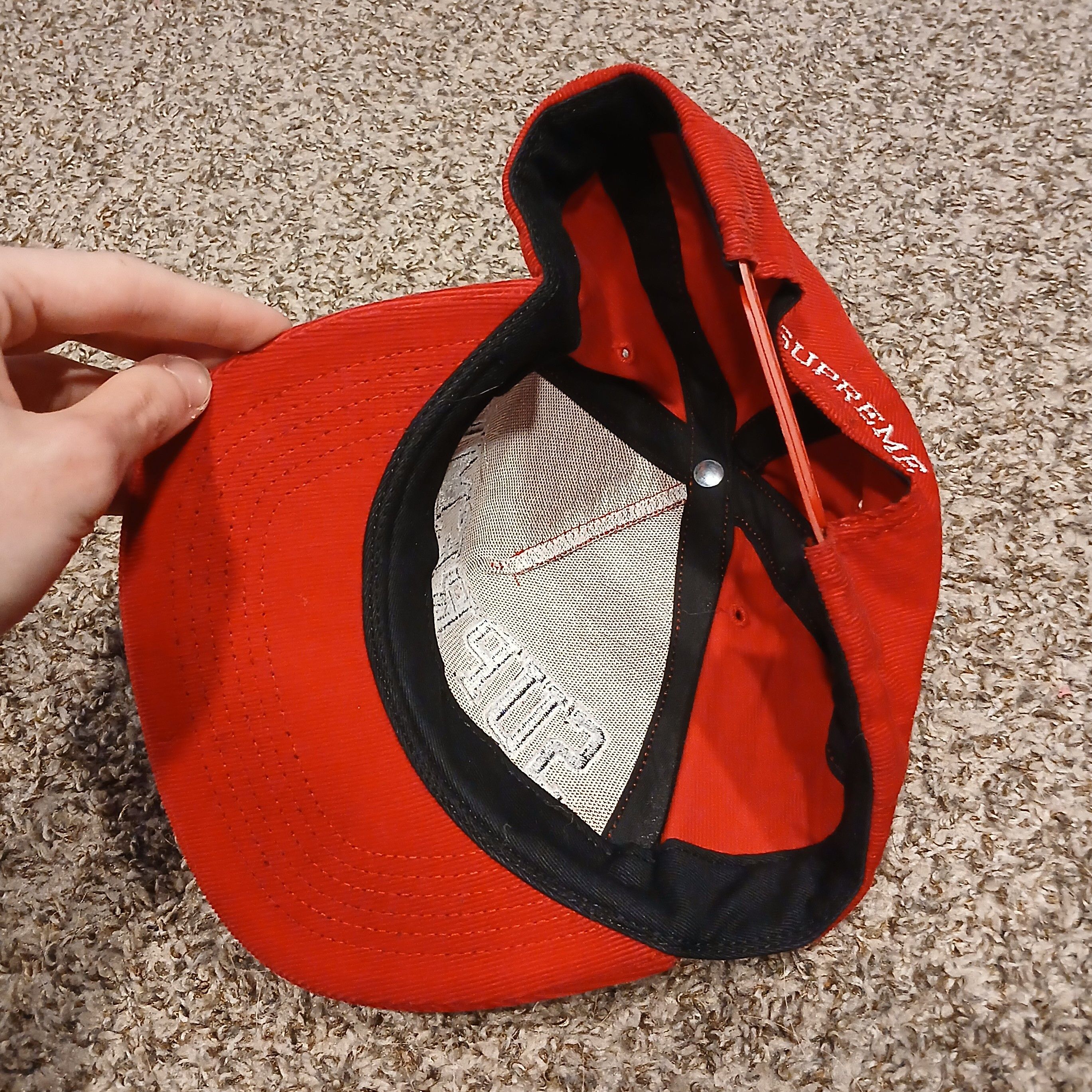 Champion × Supreme Supreme x Champion Red Embroidered Logo hat SS17 Size ONE SIZE - 7 Thumbnail