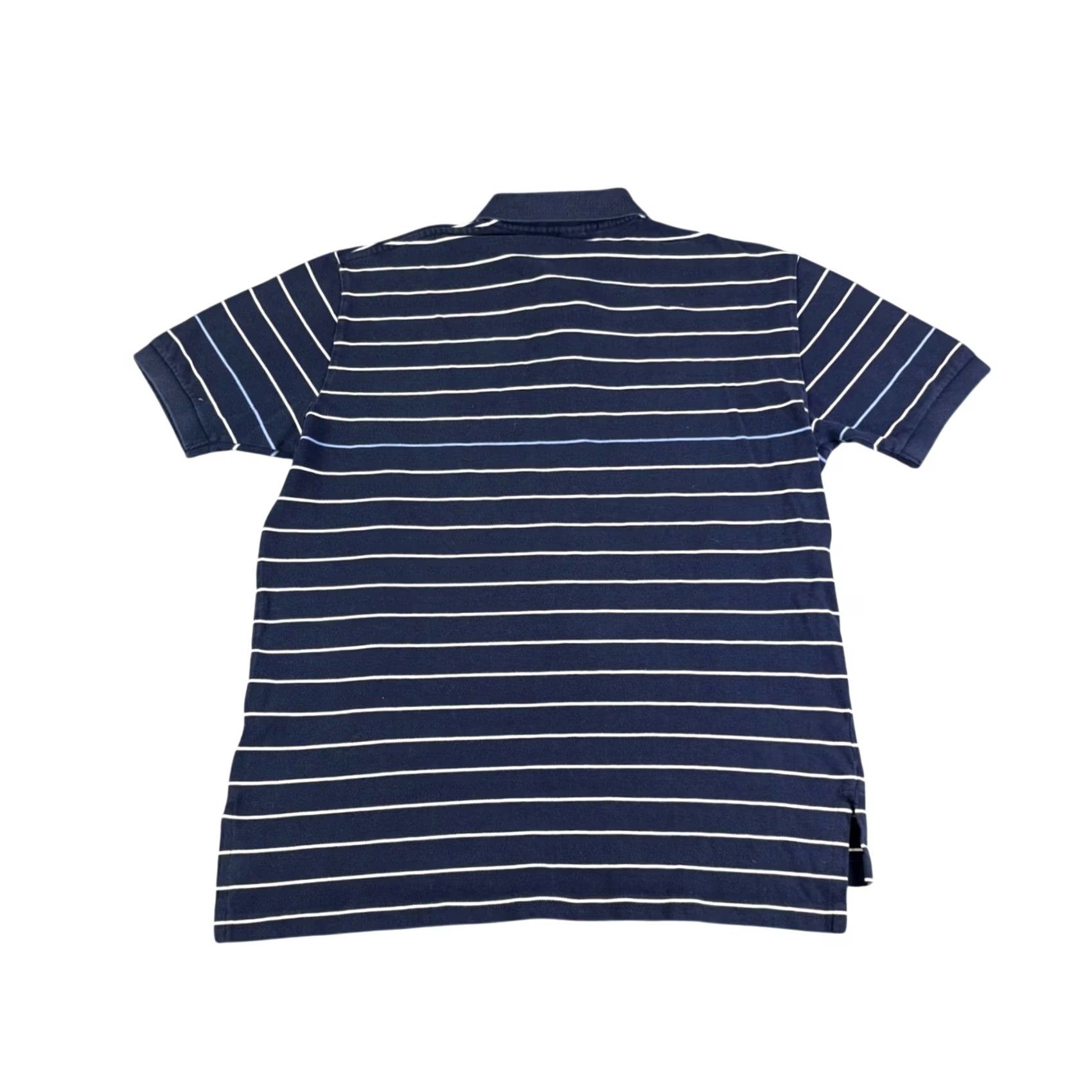 Polo Ralph Lauren Polo Ralph Lauren Shirt Polo Blue Striped Short Sleeve Pique Navy Mens Large casual, Golf, 90s, Classic Fit Size US L / EU 52-54 / 3 - 2 Thumbnail