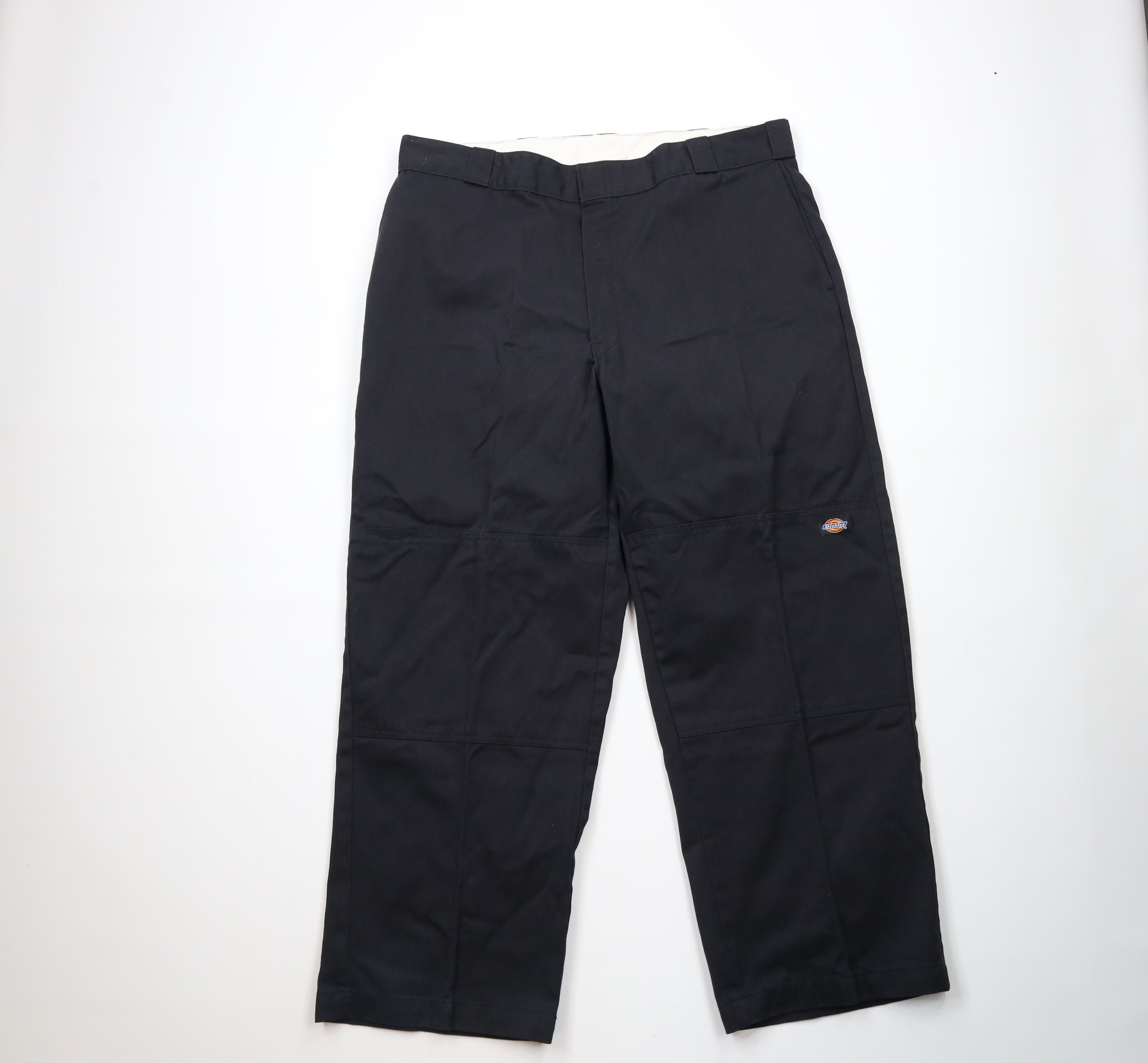 Dickies × Vintage Vintage 90s Dickies Double Knee Wide Leg Pants Black USA Size US 40 / EU 56 - 1 Thumbnail