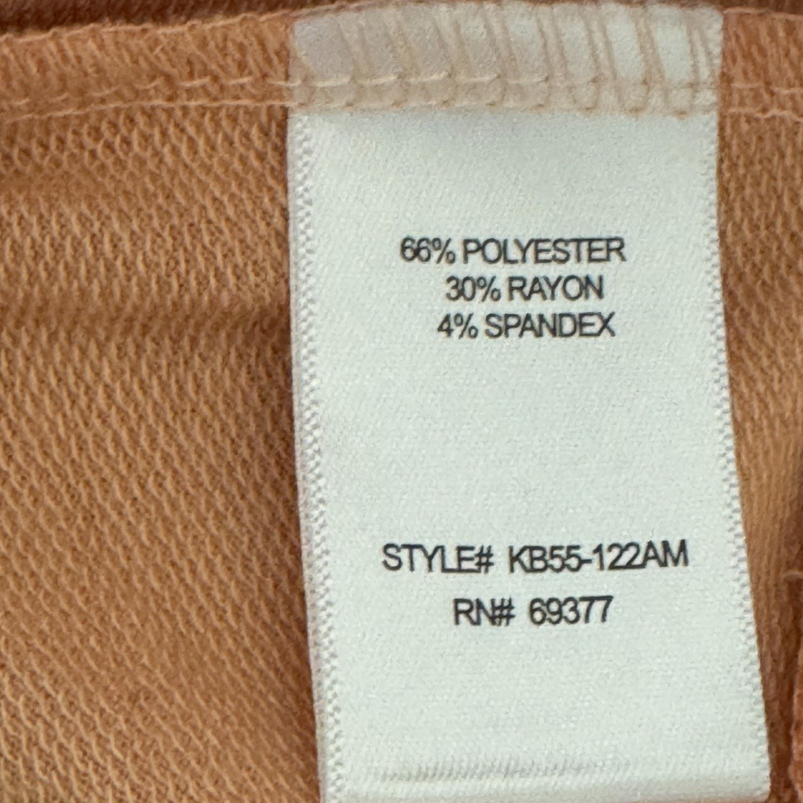 Other Eaze Wear by Antthony Pull On Pants XL Peach Stretch KnitNWT Size 31" - 9 Thumbnail