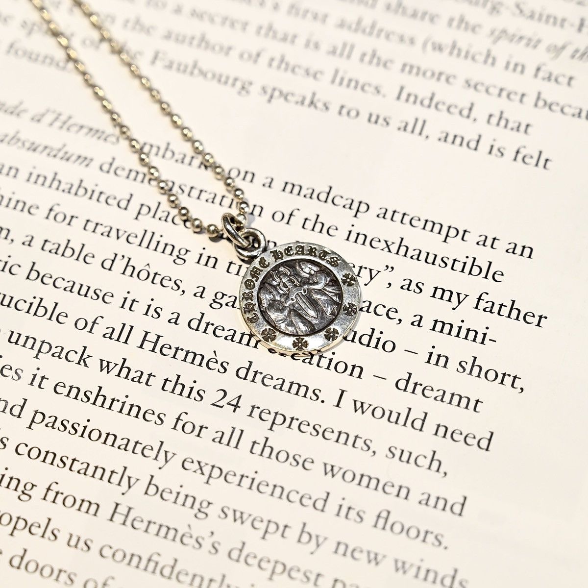 Chrome Hearts CHROME HEARTS ANGEL MEDAL PLUS BALL CHAIN NECKLACE SILVER Size ONE SIZE - 13 Thumbnail