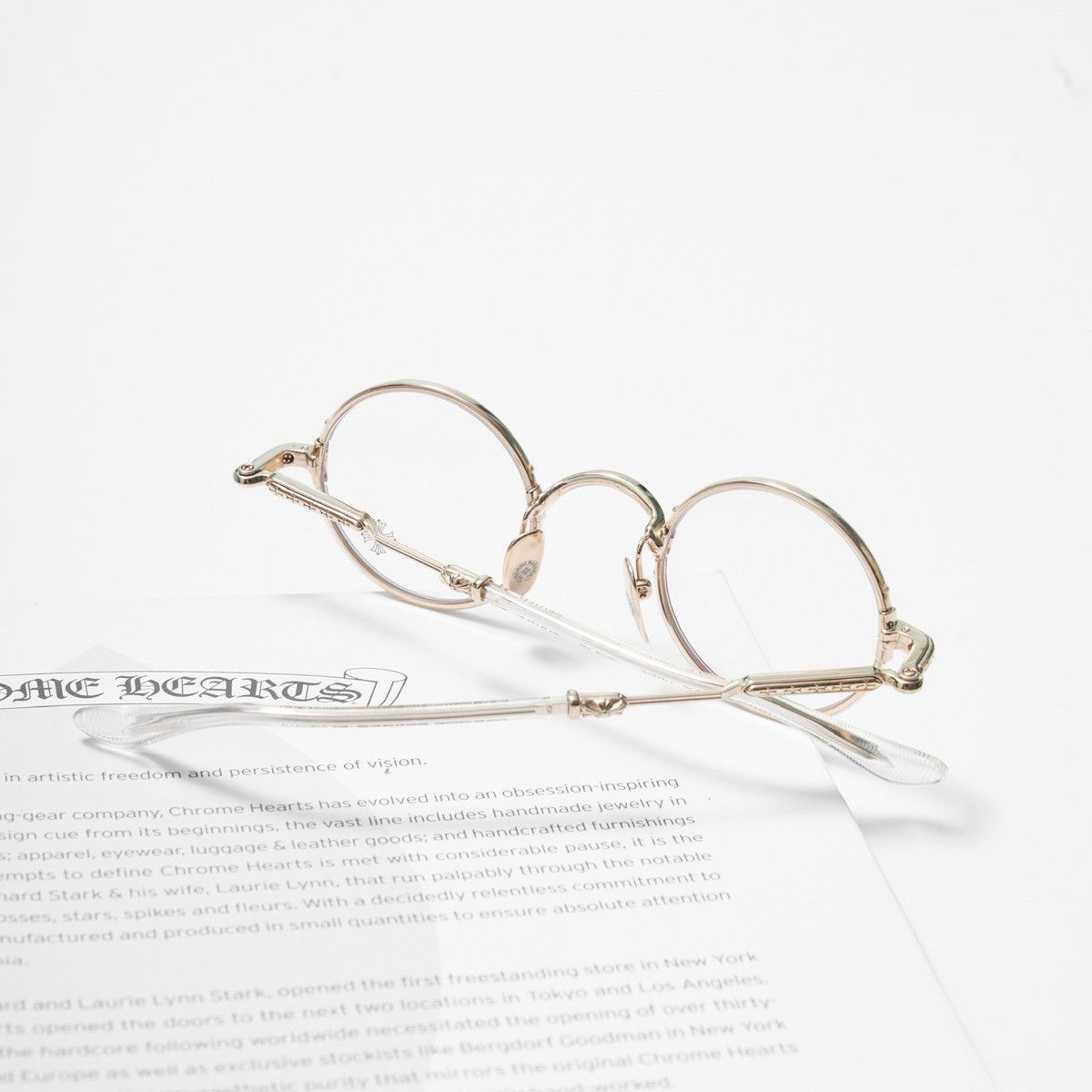 Chrome Hearts CHROME HEARTS EDITH F CRYSSTAL/ GOLD PLATED GLASSES Size ONE SIZE - 6 Thumbnail