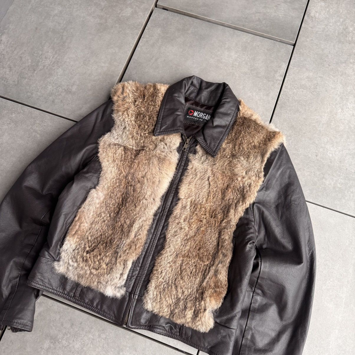 If Six Was Nine Morgan De Toi Leather Fur Jacket Rare Retro Avant Garde Size US S / EU 44-46 / 1 - 3 Thumbnail