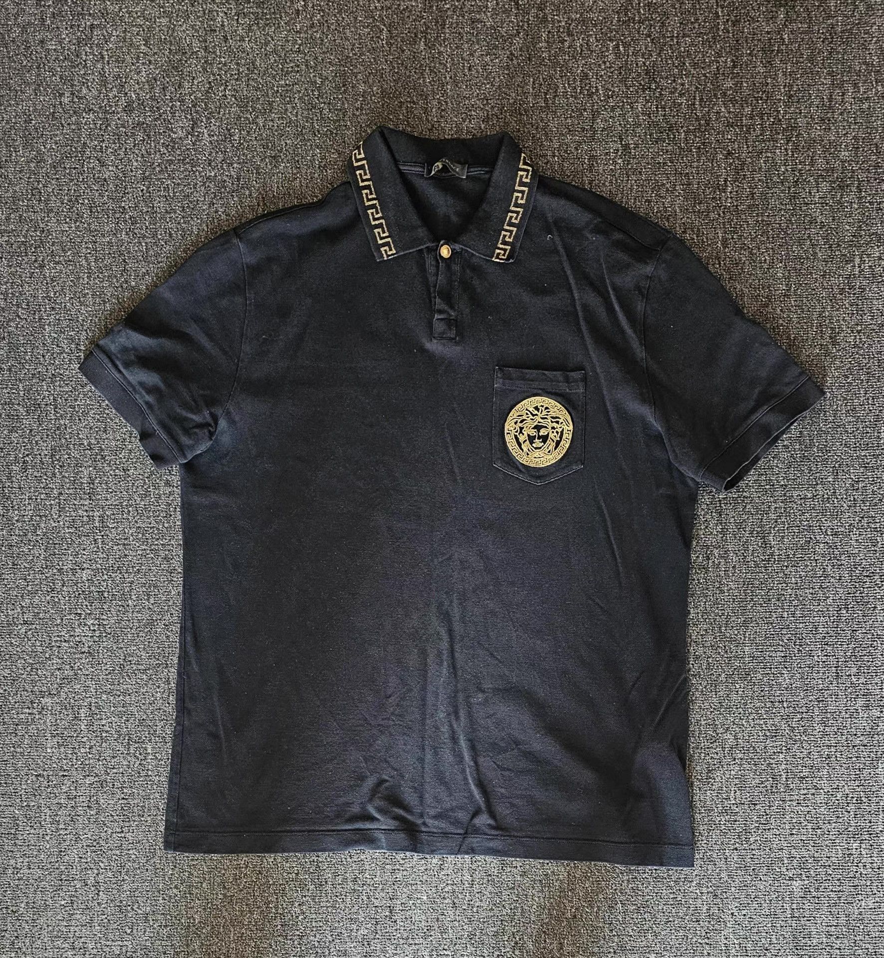 Versace Versace Main Line Short Sleeve Polo T-shirt Size US L / EU 52-54 / 3 - 1 Thumbnail