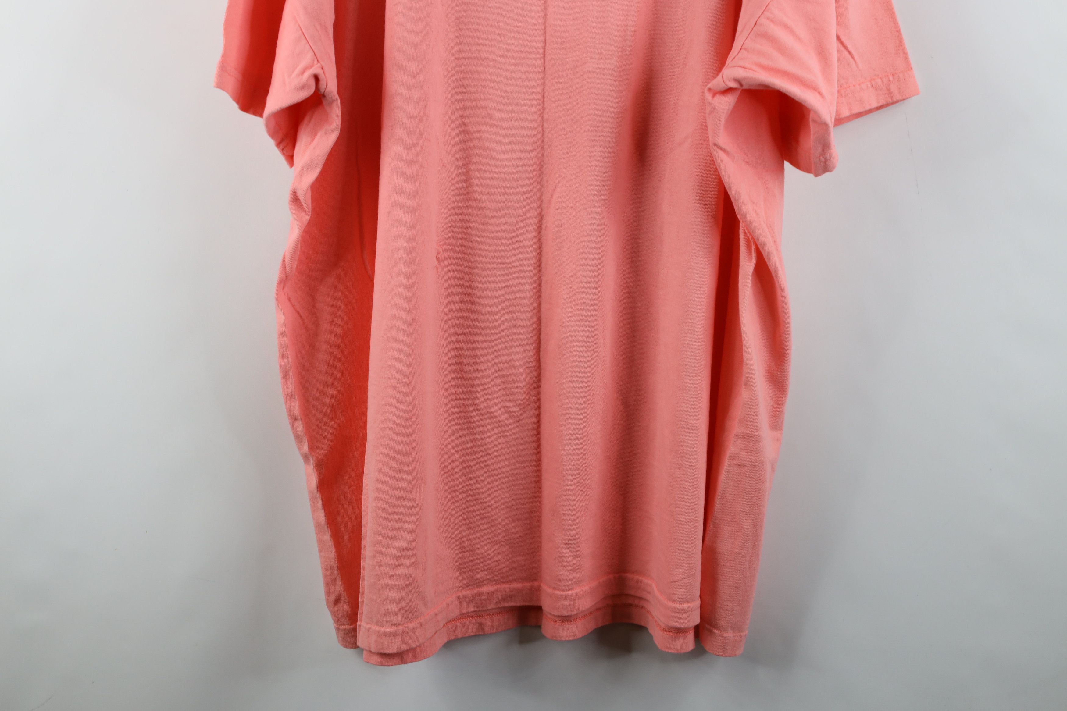 Vintage Vintage 90s Streetwear Baggy Cotton V-Neck T-Shirt Pink USA Size US XXL / EU 58 / 5 - 11 Thumbnail