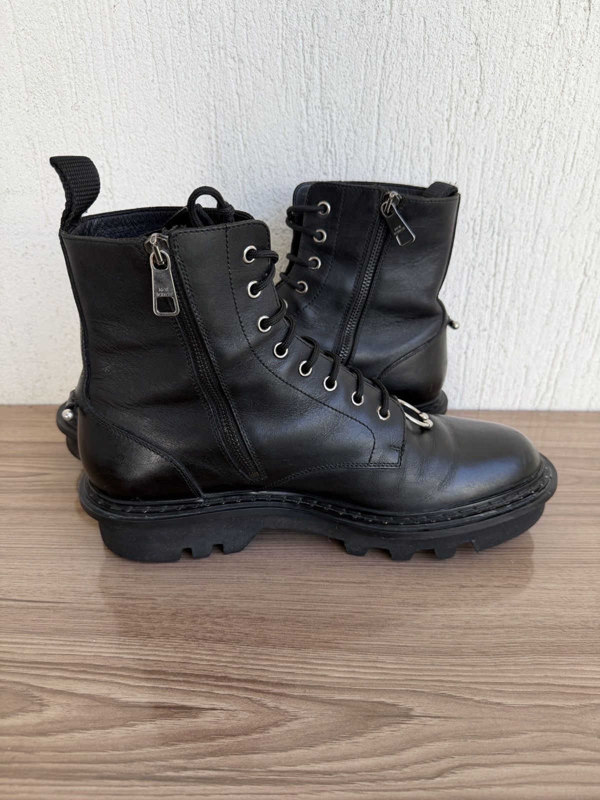 Neil Barrett Fw15 pierced punk boot like Balenciaga strike boots Size US 9 / EU 42 - 14 Thumbnail