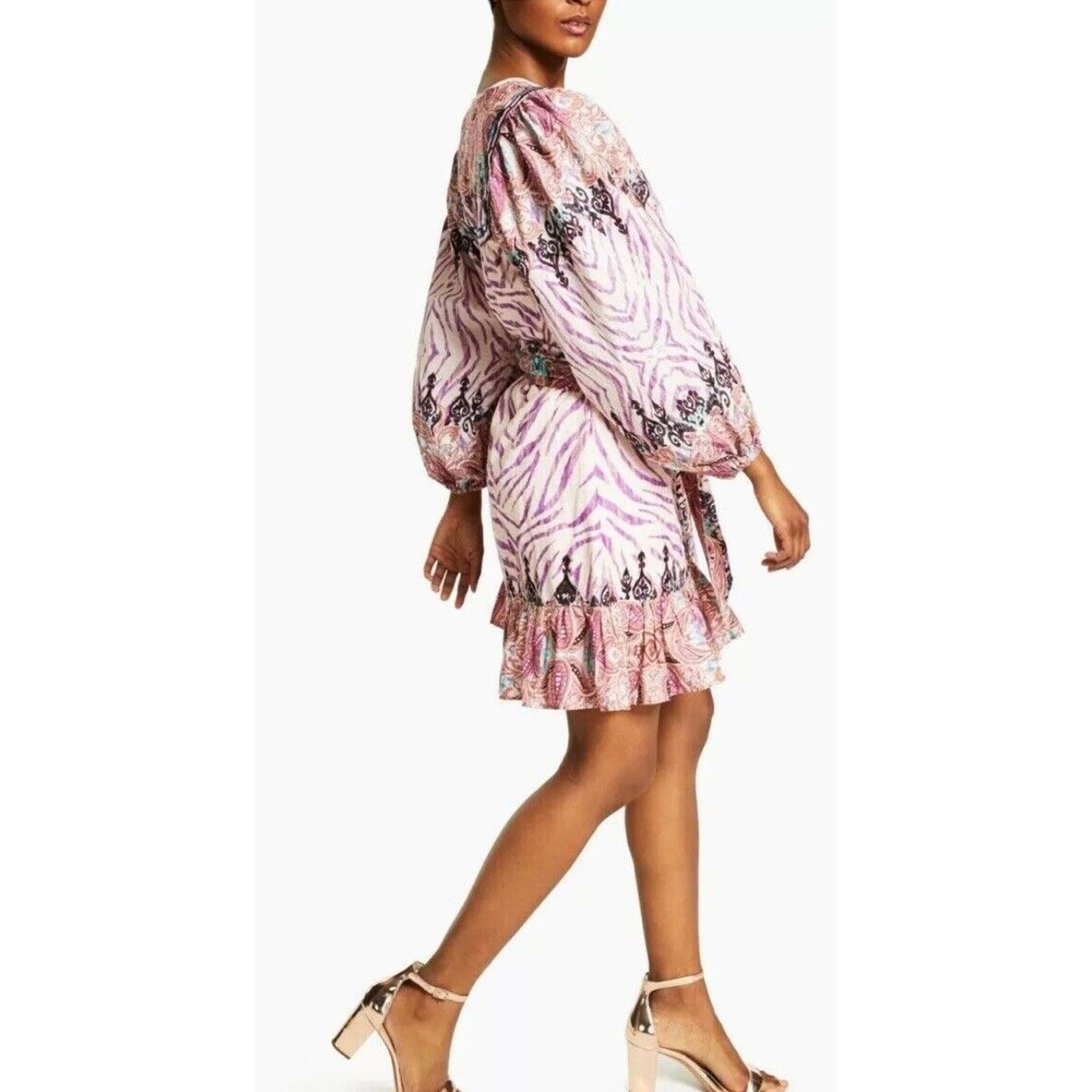I.N.C Inc Luxe Boho Tie-Waist Mini Dress Small SOLD AS IS Size XS / US 0-2 / IT 36-38 - 2 Thumbnail