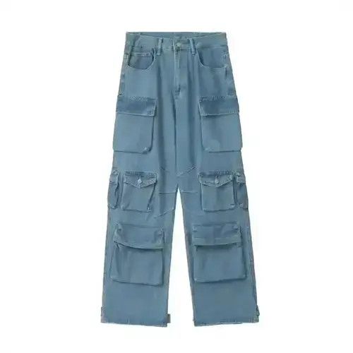 Designer × Japanese Brand × Jean y2k faded cargo baggy jeans Size US 30 / EU 46 - 3 Thumbnail
