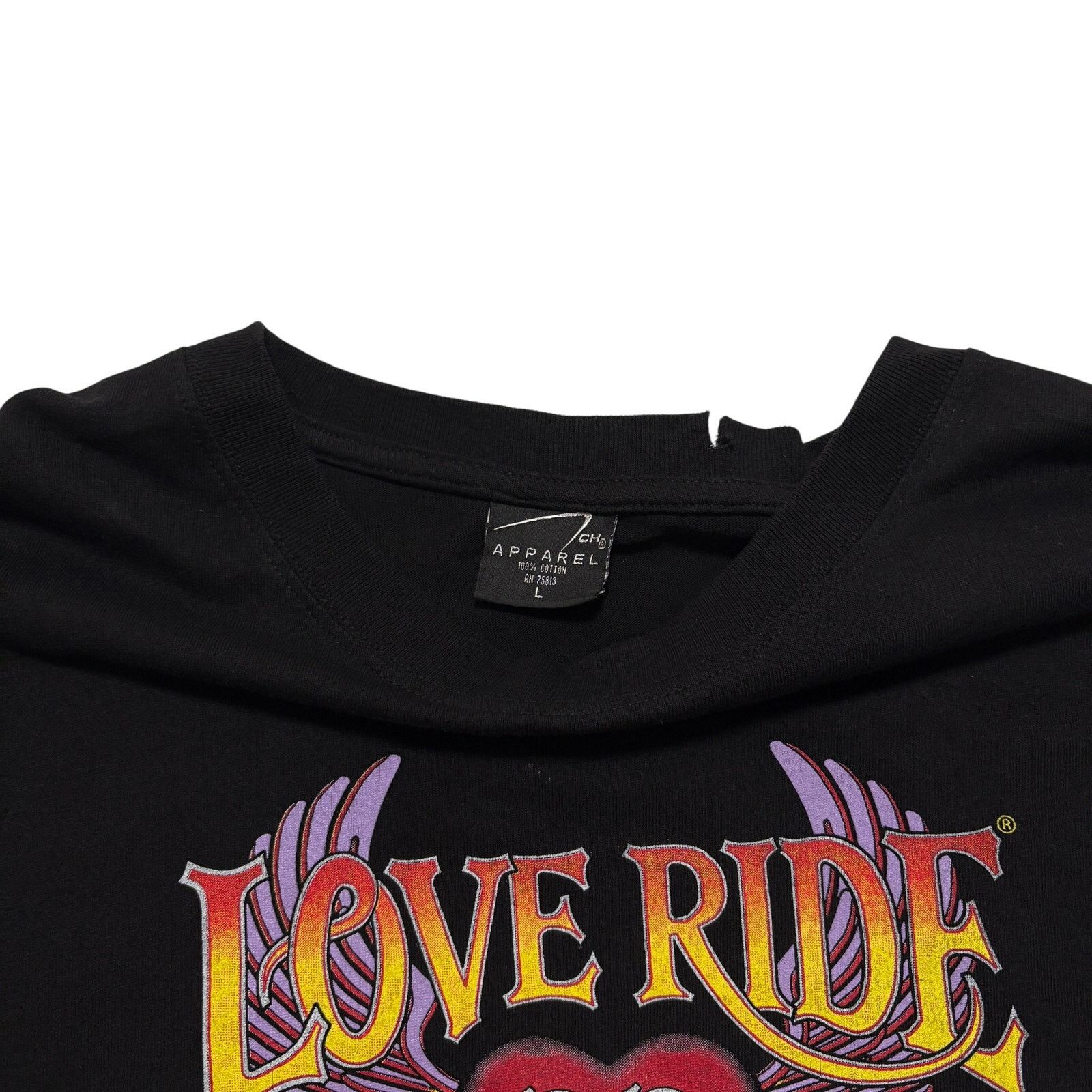 Hanes VTG Y2K 00s Harley Davidson Black Flames Long Sleeve T-Shirt Size US L / EU 52-54 / 3 - 2 Thumbnail