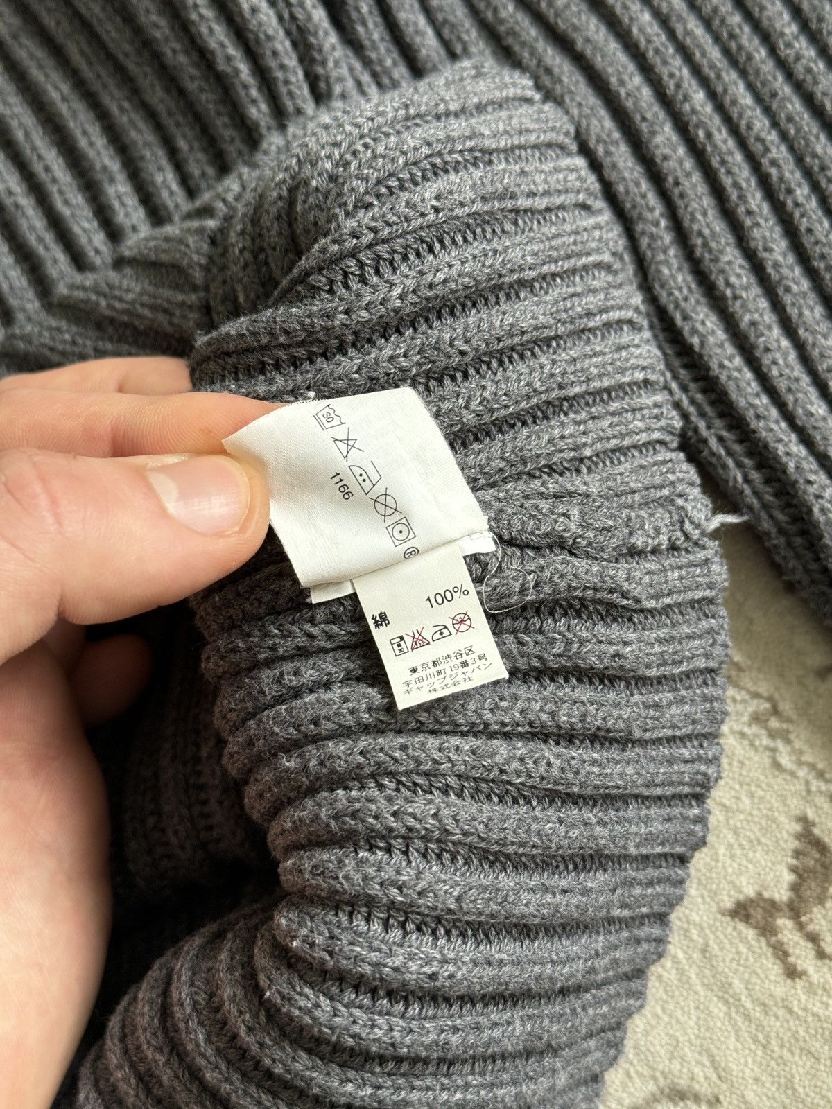 Gap Vintage GAP Ribbed Knit Sweater Mock Neck Avantgarde 90s Y2K Size US L / EU 52-54 / 3 - 7 Thumbnail