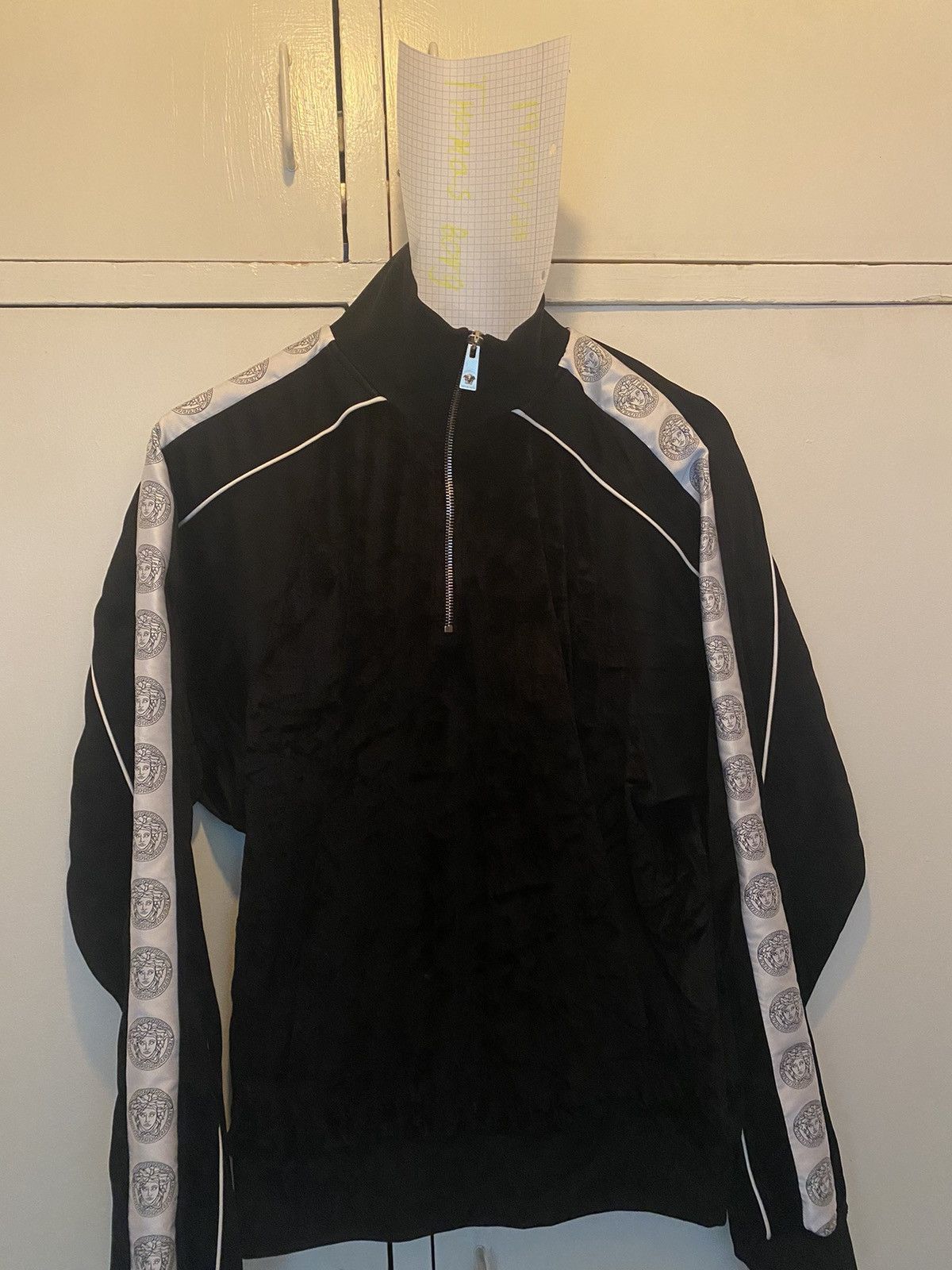Versace Versace Medusa taped sleeve velour track jacket Size US XS / EU 42 / 0 - 1 Thumbnail