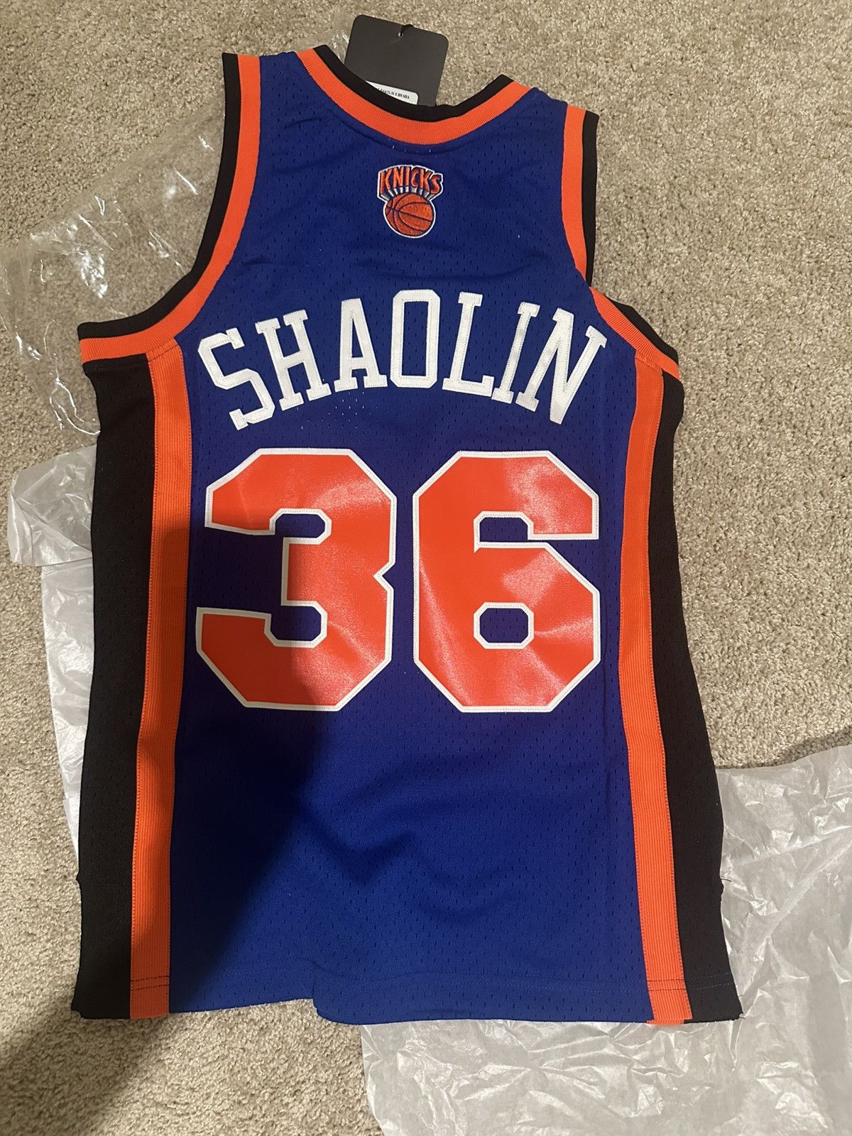 Mitchell & Ness NBA WU TANG SHAOLIN X BRNBA REMIX JERSEY KNICKS (SMALL) Size US S / EU 44-46 / 1 - 11 Thumbnail