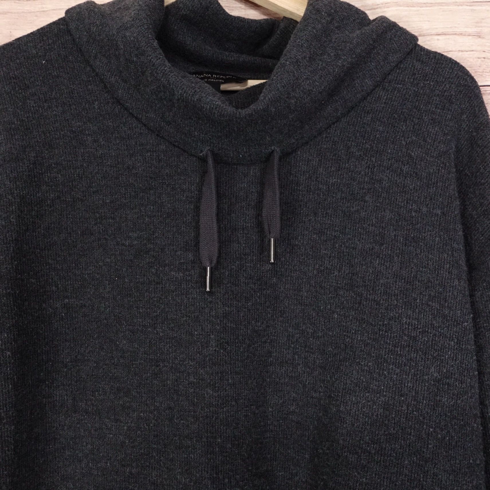 Banana Republic BANANA REPUBLIC ECO PULLOVER SWEATER WOMENS SIZE S CHARCOAL GREY COTTON CASUAL Size S / US 4 / IT 40 - 2 Thumbnail