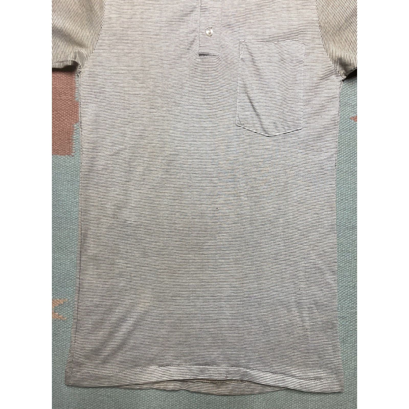 Vintage VINTAGE 1960s Short Sleeve Polo Shirt Striped Cotton Blend Black White Small Mens Polo Size US S / EU 44-46 / 1 - 2 Thumbnail