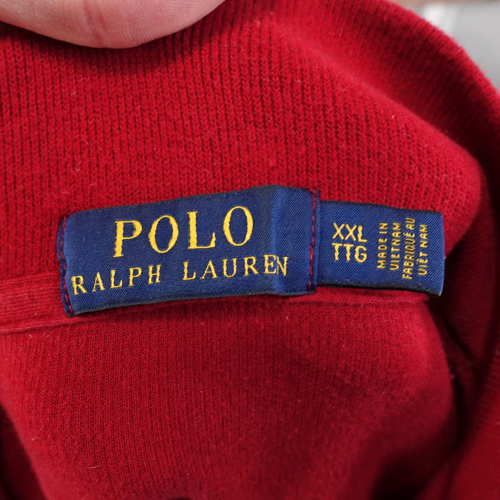 Polo Ralph Lauren POLO RALPH LAUREN Red 1/4 Zip Mock Neck Pullover Sweater Mens 2XL Cotton Classic Fit Casual Business Size US XXL / EU 58 / 5 - 6 Thumbnail