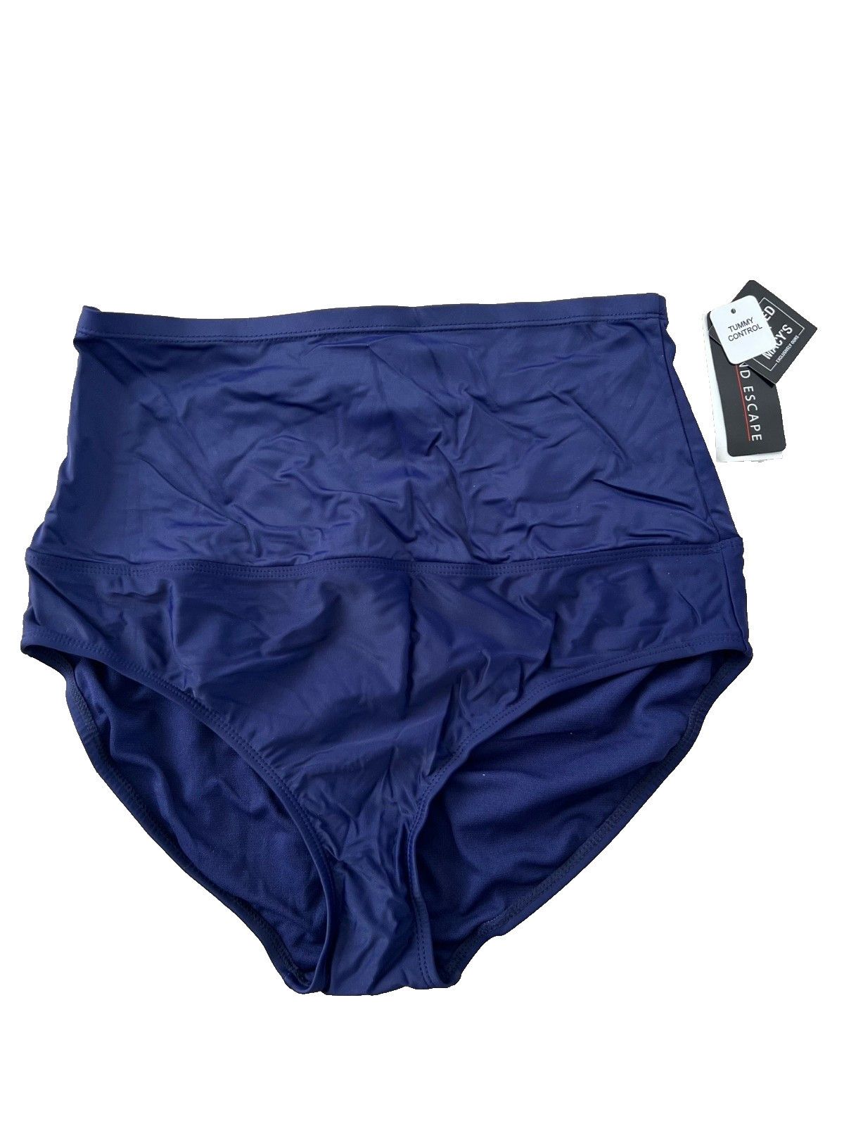Other Island Escape High-Waist Bikini Swim Bottom Navy ( 12 ) Size 22" - 3 Thumbnail