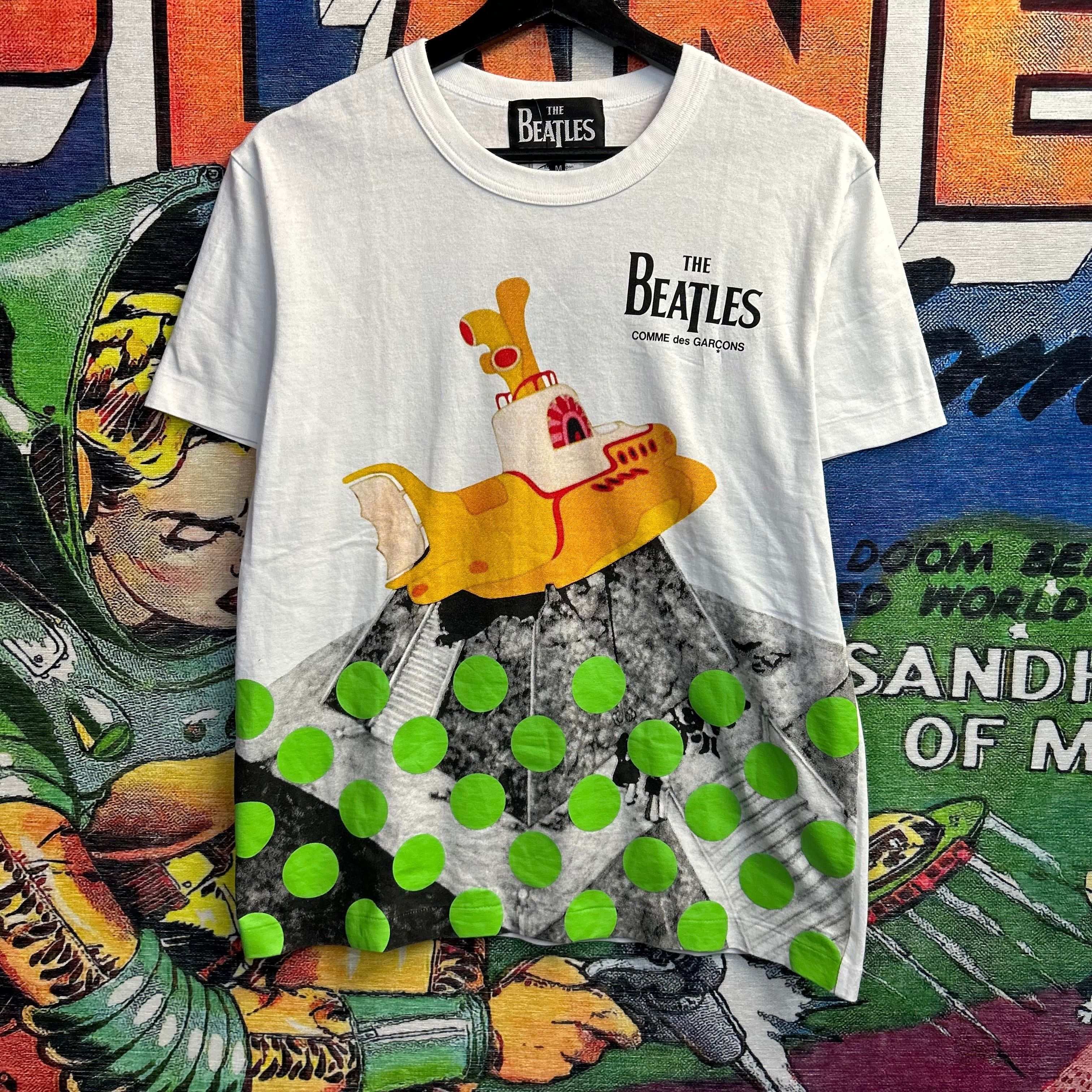 image of Brand New Commes Des Garçons X The Beatles Tee Size Medium in White, Men's