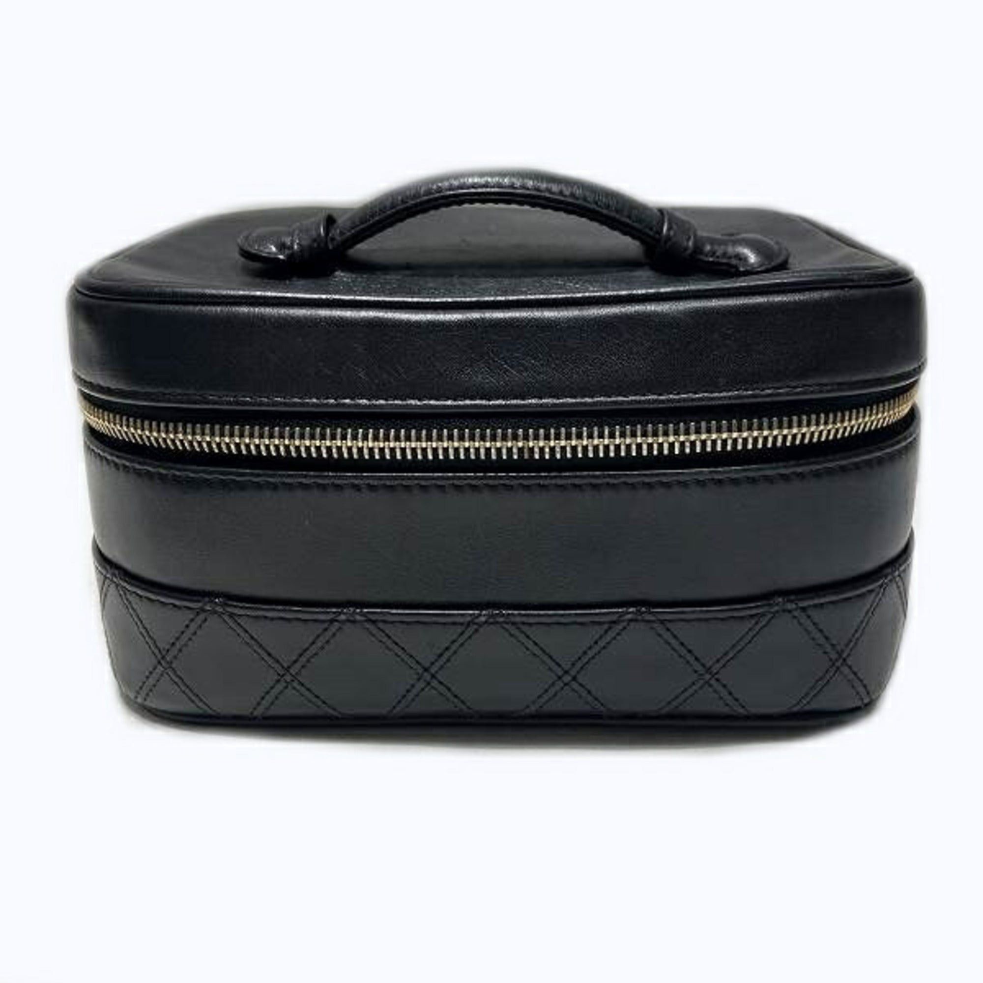 image of Chanel Bicolore Lambskin Bag Vanity Women's in Black