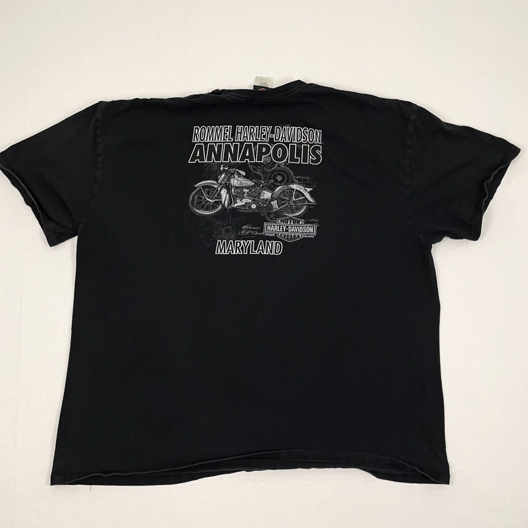 Harley Davidson Harley Davidson Shirt Mens 3XL Black Skull Flames Chopper Double Sided Graphic Size US XXL / EU 58 / 5 - 4 Thumbnail