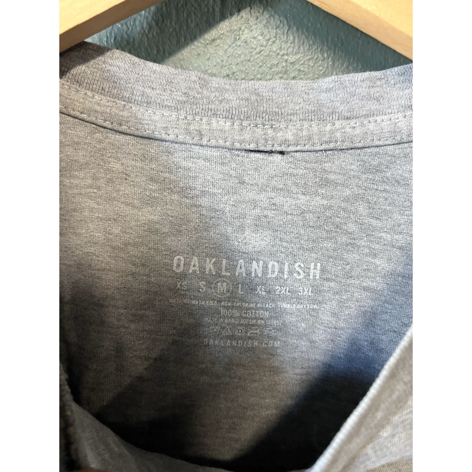 Vintage Oaklandish Mens Gray Short Sleeve T-Shirt Pocket Size M Size US M / EU 48-50 / 2 - 3 Thumbnail