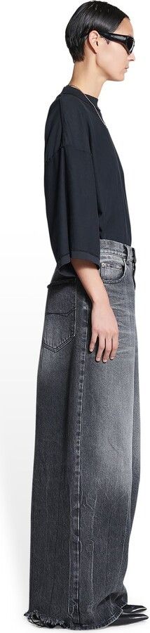 Balenciaga o1srvl11e0325 Low Crotch Jeans in Black Size 34" / US 12 / IT 48 - 4 Thumbnail