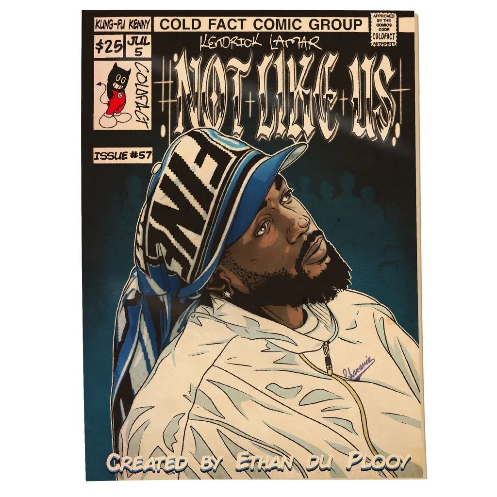 Rap Tees CFCG KENDRICK LAMAR NOT LIKE US PARODY COMIC BOOK Size ONE SIZE - 1 Thumbnail