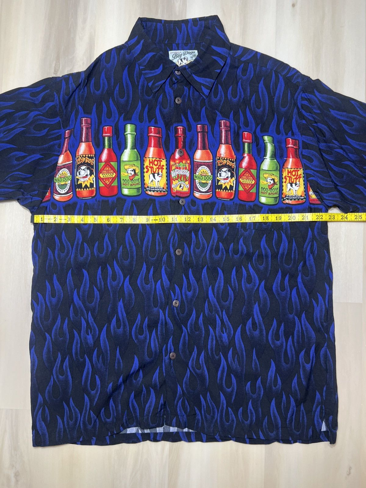 Big Dogs Big Dogs Shirt Men’s S/M Button Up Hot Sauce Flames Hawaiian Size US M / EU 48-50 / 2 - 6 Thumbnail