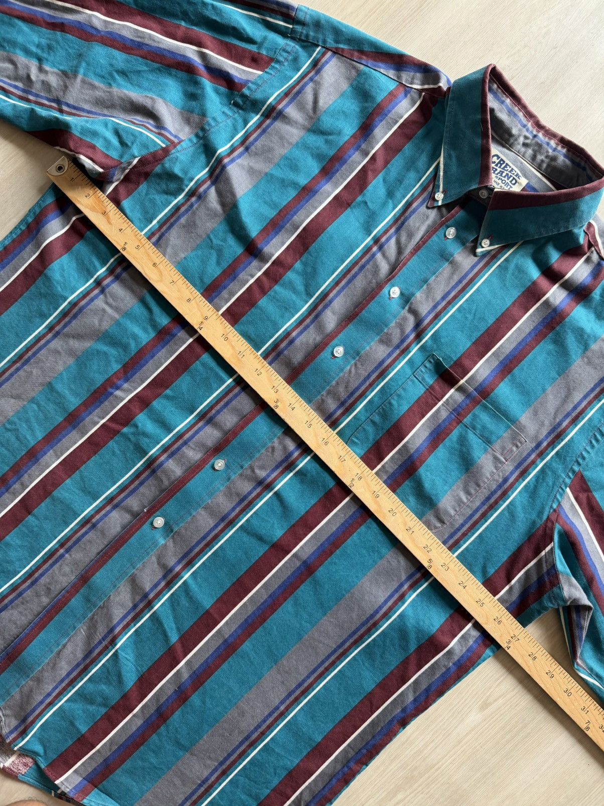 Vintage Vintage Creek Brand Sport Striped Western Sz XL Turquise USA Size US XL / EU 56 / 4 - 3 Thumbnail