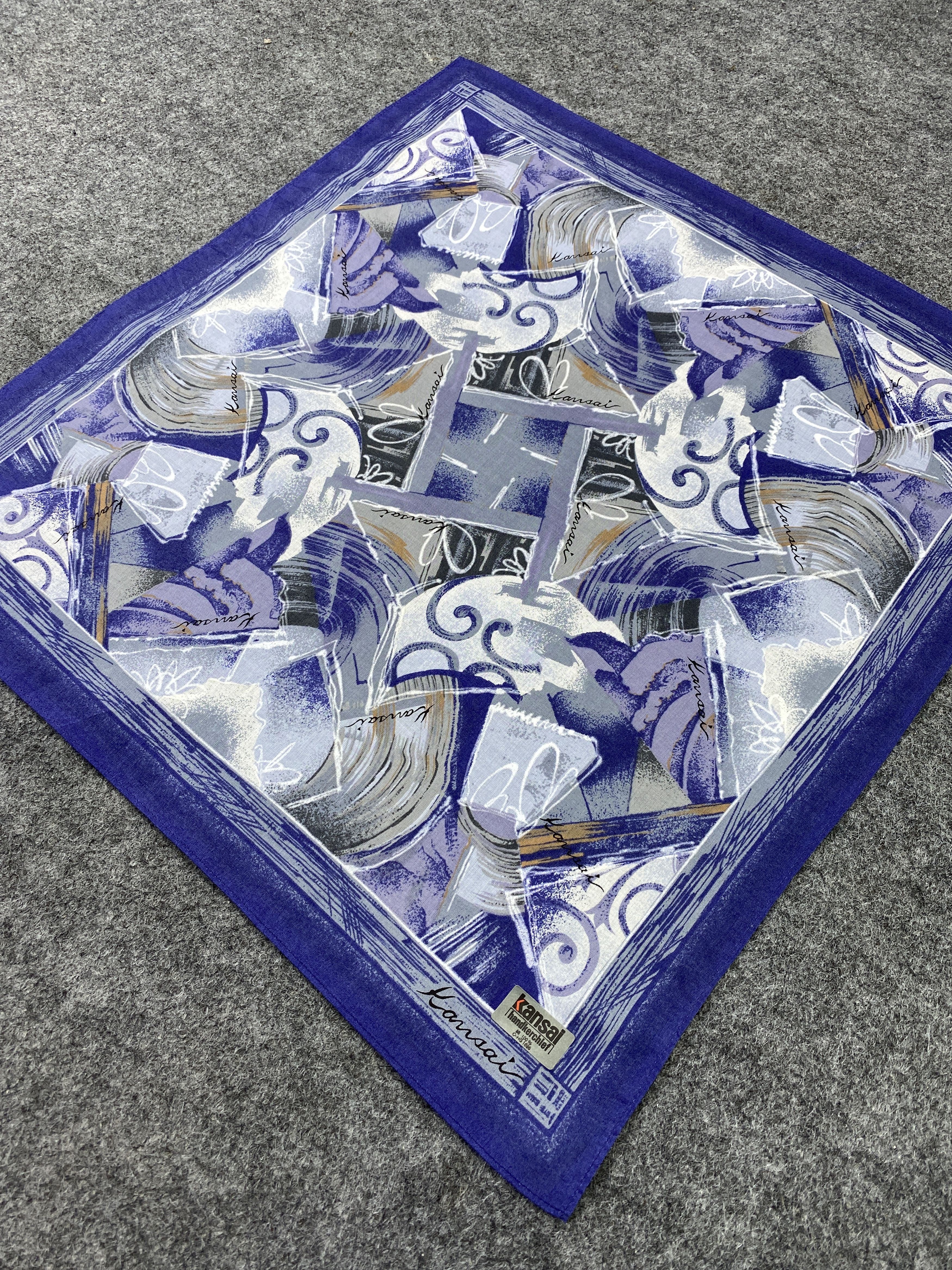 Japanese Brand Kansai Yamamoto Handkerchief / Bandana / Neckerchief-B452 Size ONE SIZE - 4 Thumbnail