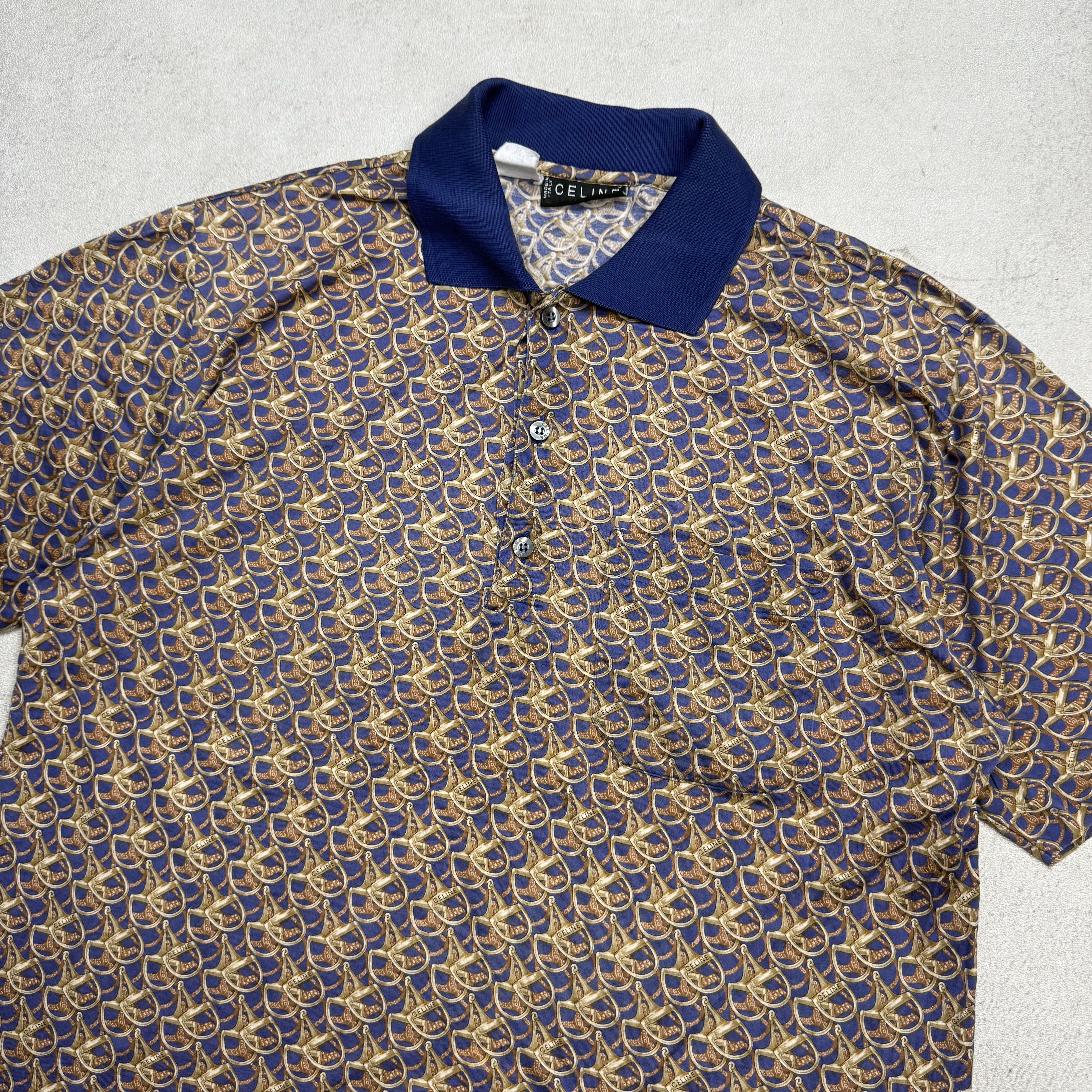 Celine Vintage Celine Monogram Polo Shirt Size US M / EU 48-50 / 2 - 3 Thumbnail