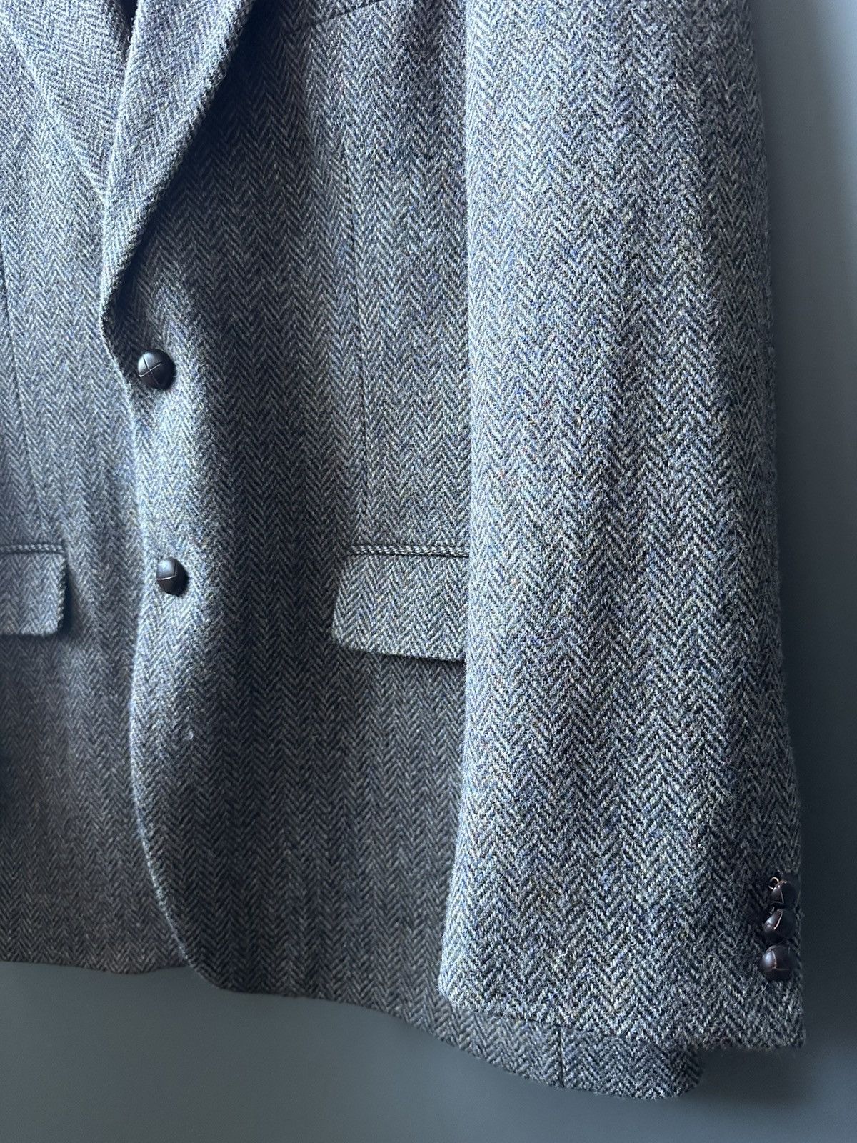 Harris Tweed Harris Tweed Brown Gray Blazer Jacket Size 44L Size 44L - 3 Thumbnail