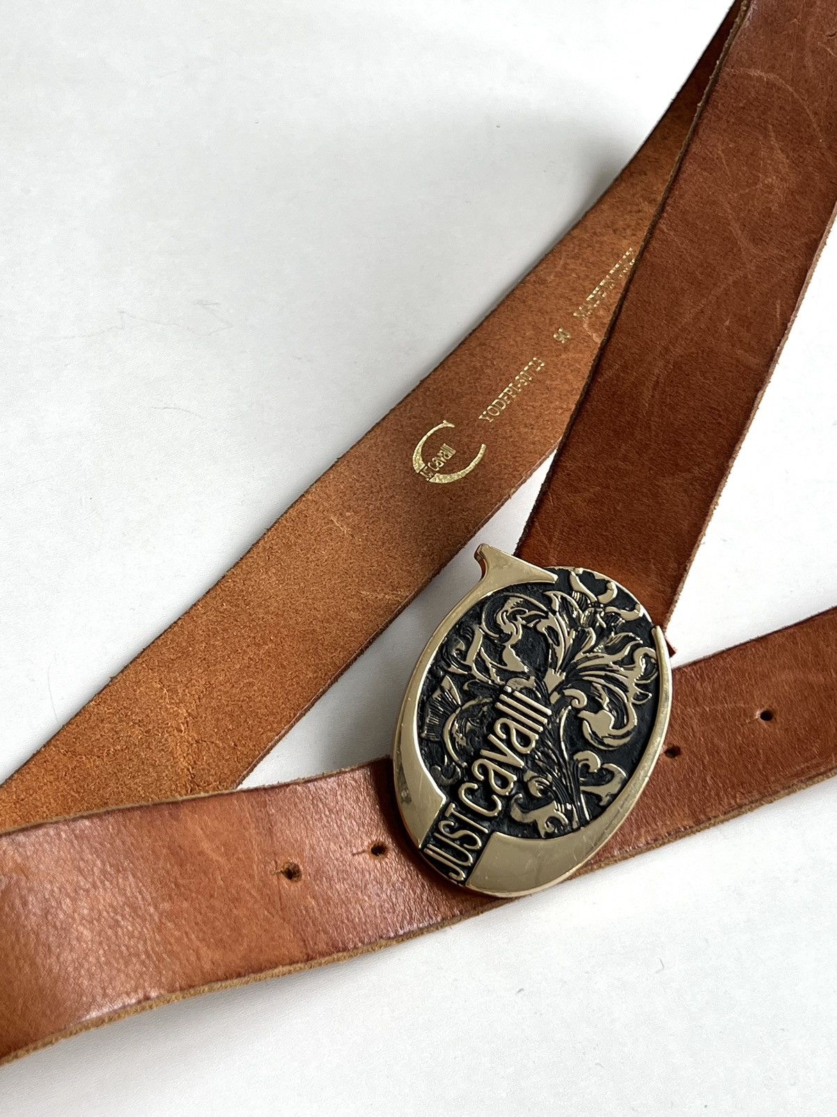 Just Cavalli × Roberto Cavalli Vintage Roberto Cavalli “Just Cavalli” Golden Tone Belt Size ONE SIZE - 3 Thumbnail