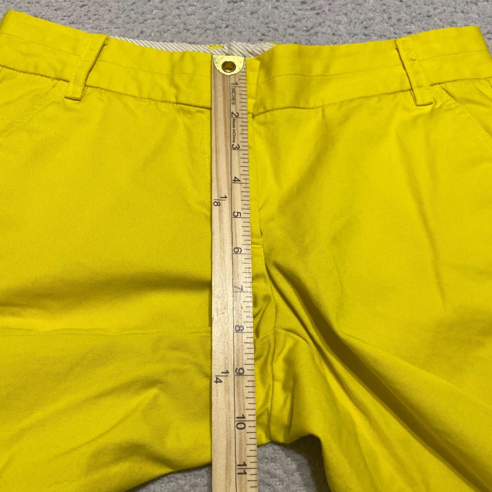 J.Crew J.CREW Shorts 4 Yellow Chino Inseam 9" Mid Rise Casual Outdoor Walking Womens Regular XS? Size 27" / US 4 / IT 40 - 5 Thumbnail