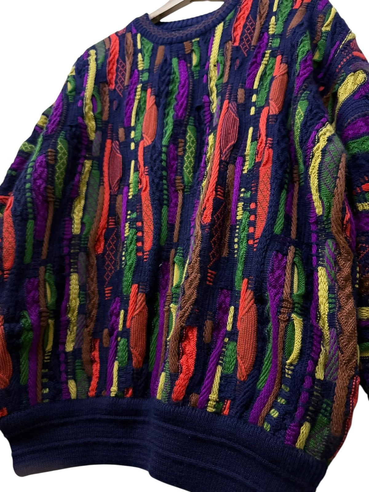 Vintage Vintage Coogi Style By Limnos 3D Cable Knit Wool Sweater Size US L / EU 52-54 / 3 - 9 Thumbnail