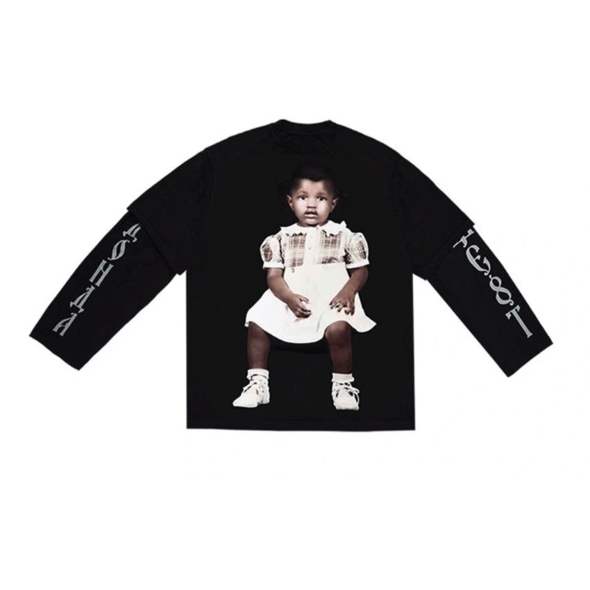 Kanye West Kanye West Balenciaga Black DONDA Double Layer L/S T-Shirt Size US L / EU 52-54 / 3 - 1 Preview